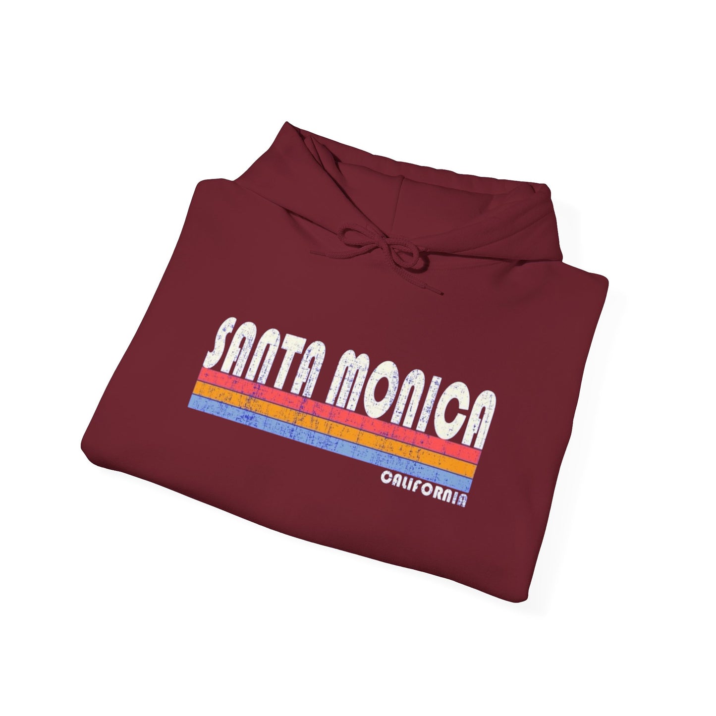 Santa Monica California Graphic Hoodie Heavy Blend Sweatshirt NEW
