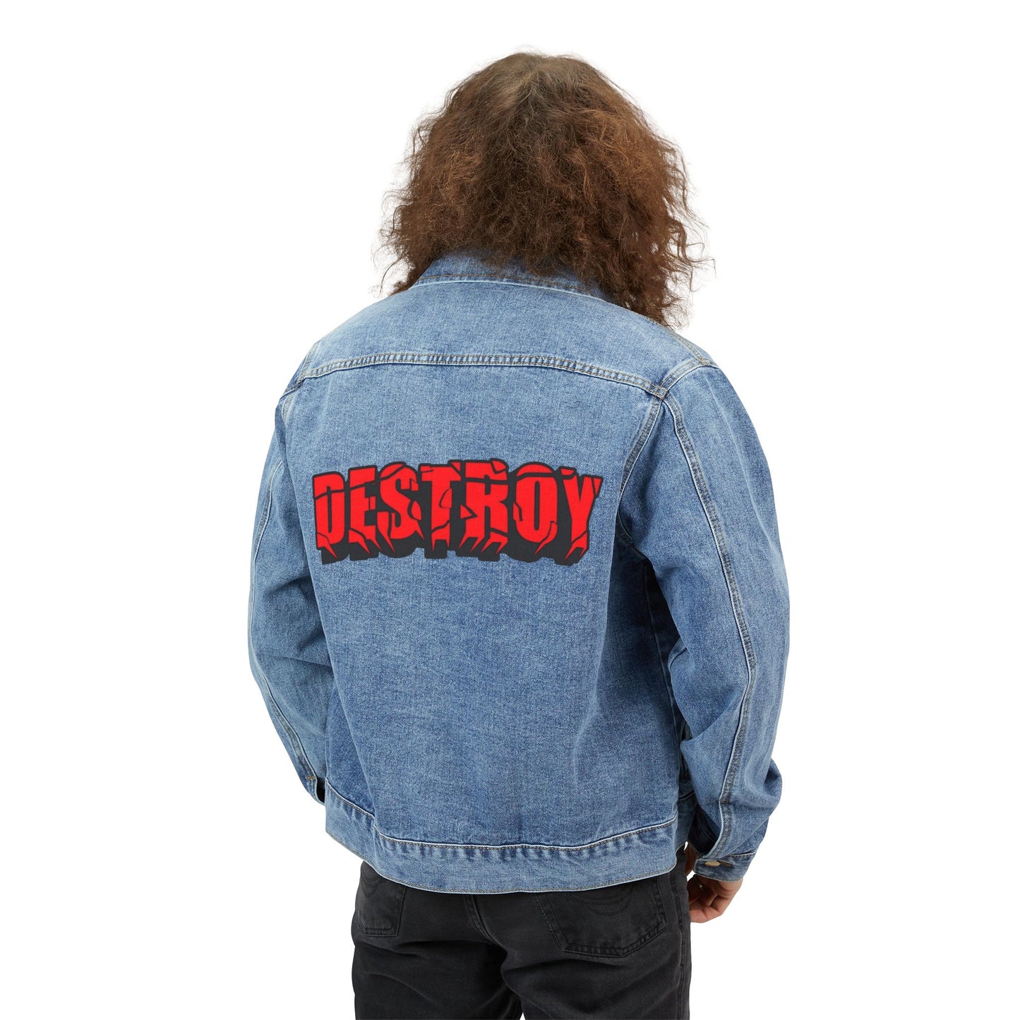Destroy Graphic Men's Denim Jacket BRAND NEW