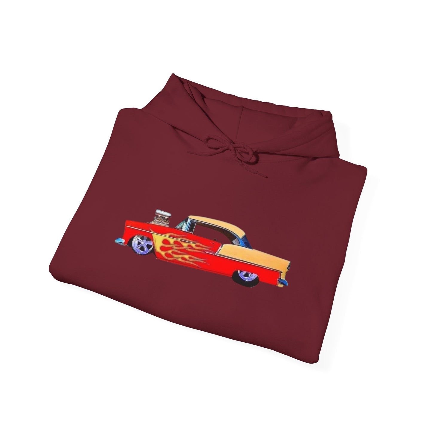 57 Chevy Hotrod Vintage Graphic Hoodie NEW Unisex Heavy Hooded Sweatshirt