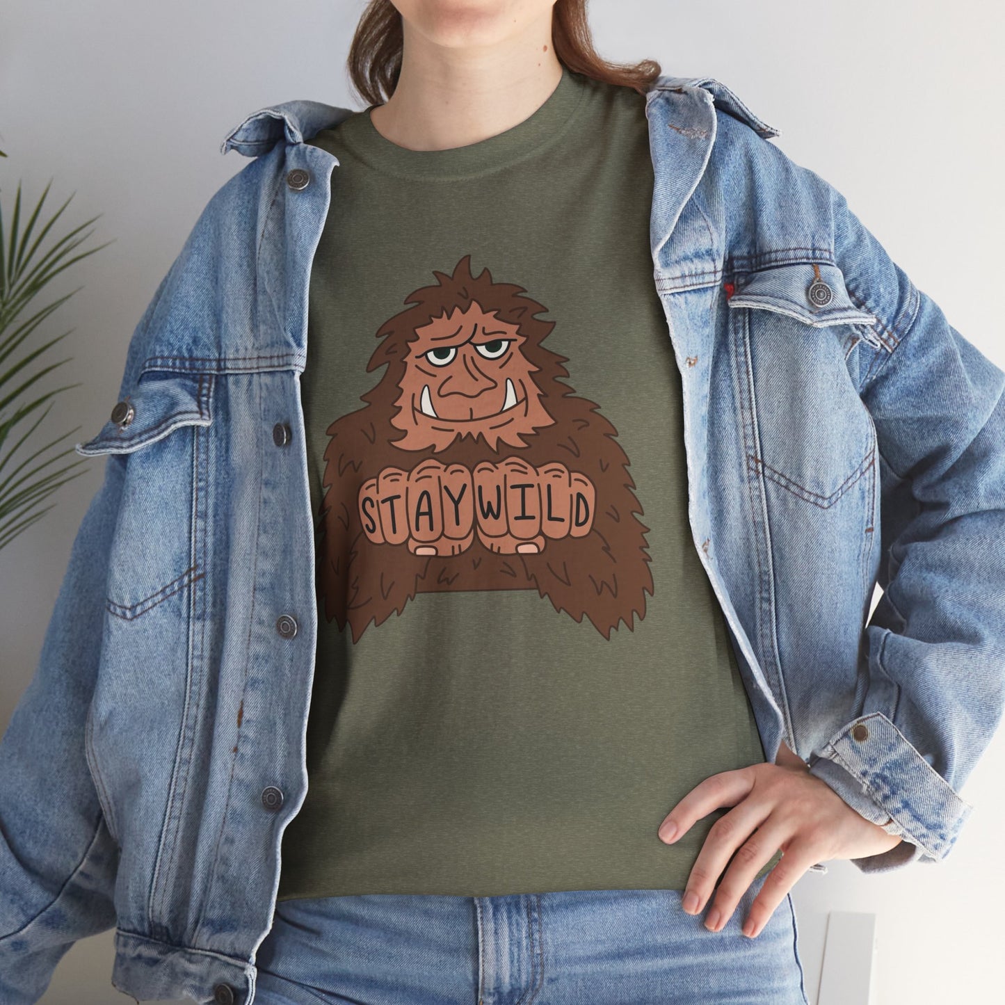 Stay Wild Outdoors Graphic T Shirt Heavy Cotton Tee NEW ADULT UNISEX