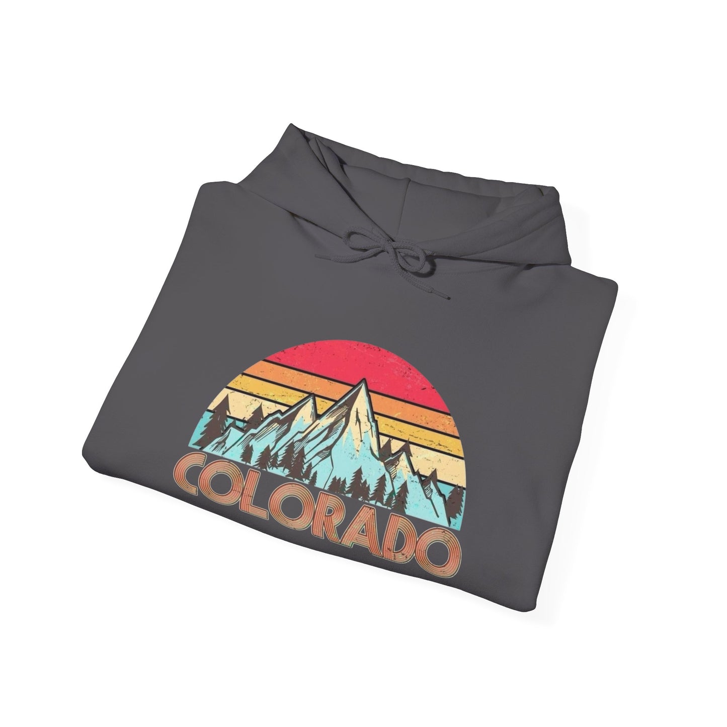 Colorado Retro State Graphic Hoodie Unisex Heavy Blend™ Hooded Sweatshirt
