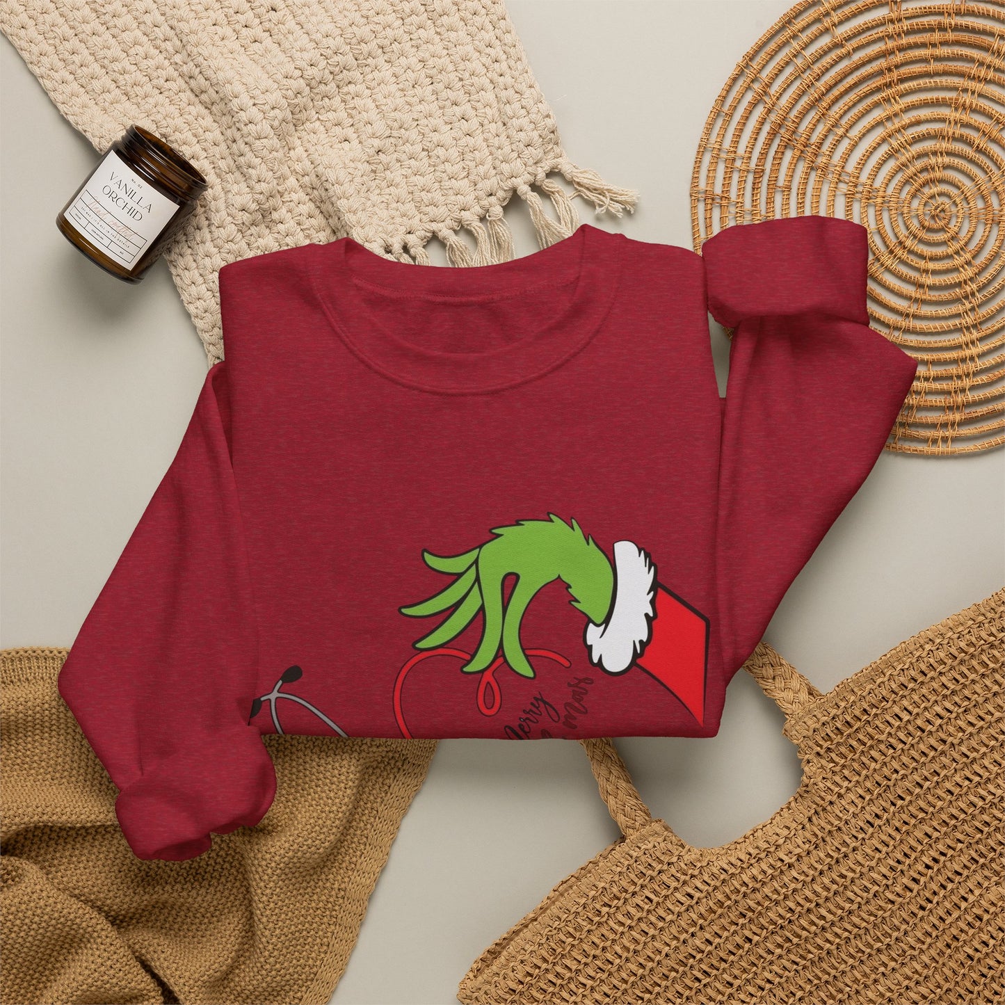 The Grinch Graphic Nurse Doctor Sweater NEW Heavy Blend™ Crewneck Sweatshirt
