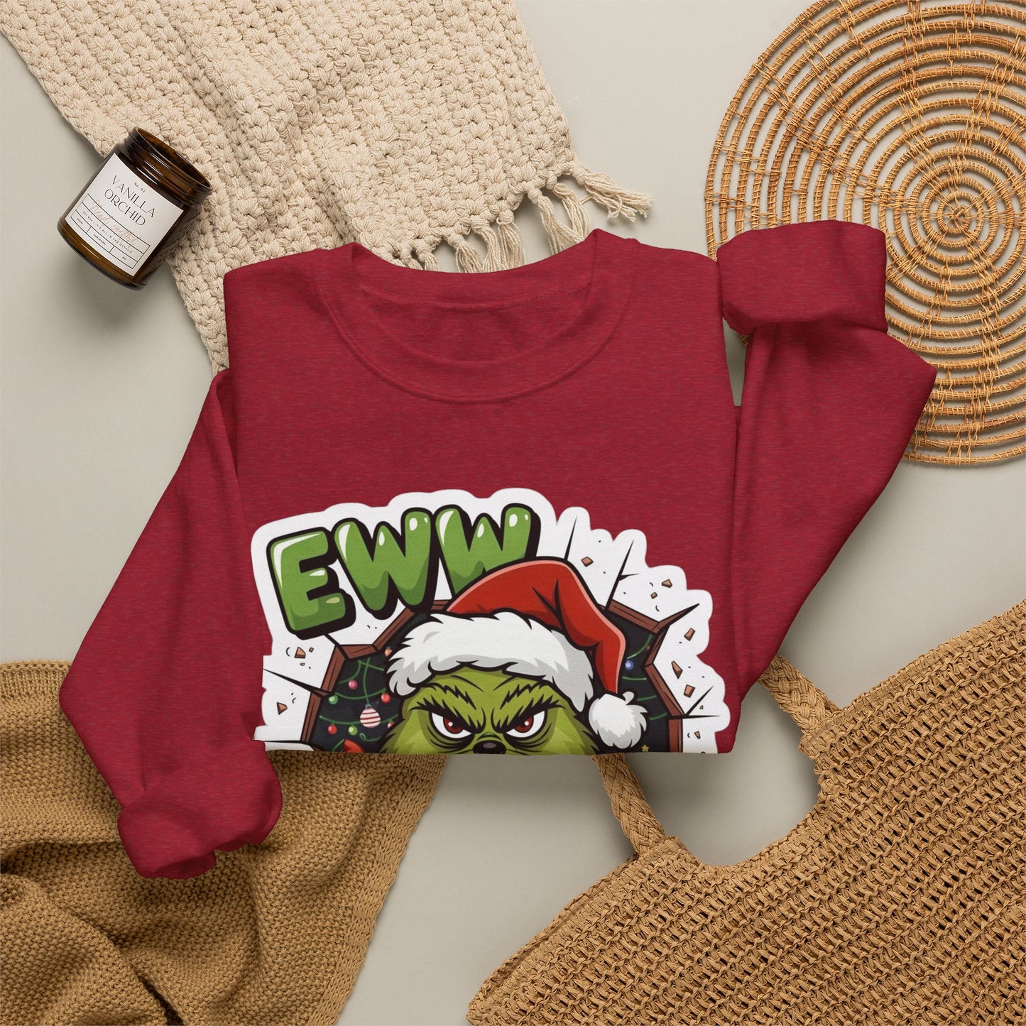 The Grinch Funny Graphic Sweater NEW Unisex Heavy Blend™ Crewneck Sweatshirt