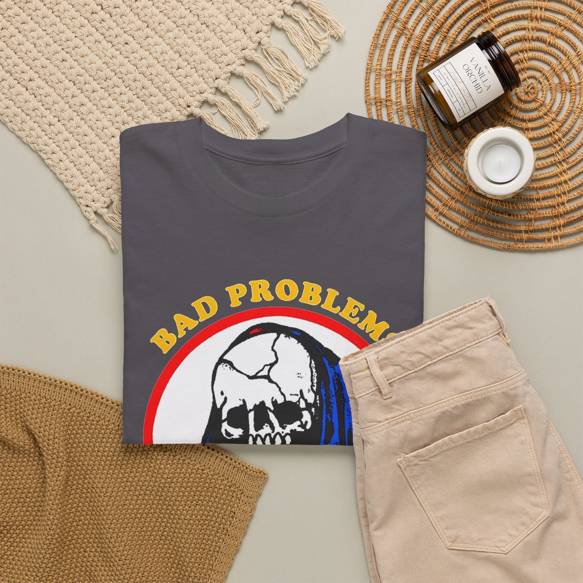 Bad Problems Worse Solutions Graphic T Shirt Men's Heavy Cotton Tee
