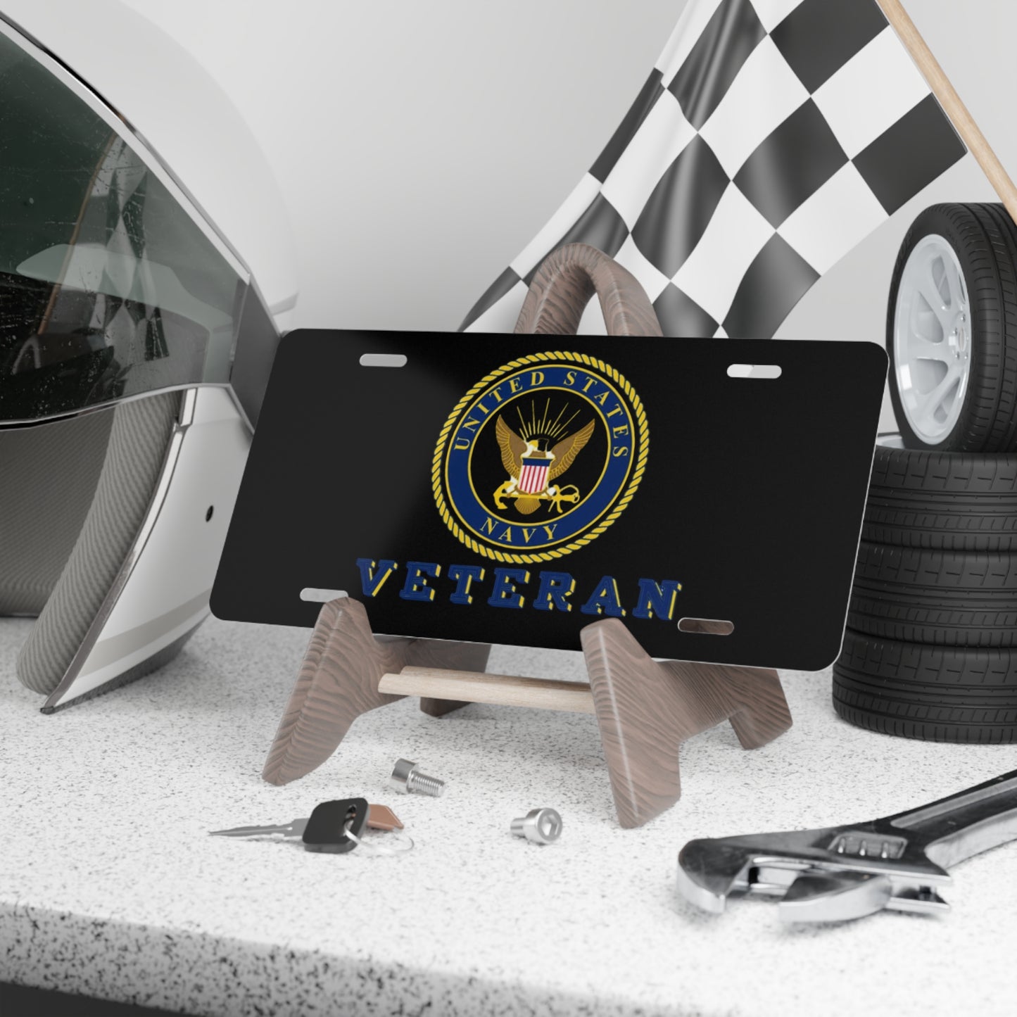 United States Navy Veteran AMERICAN MADE Vanity License Plate