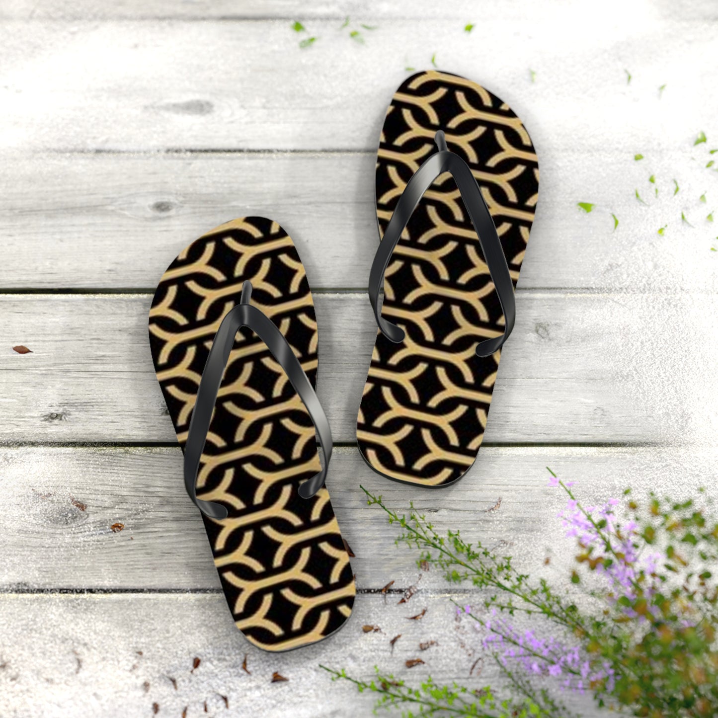 Brown Monogram Flip Flops, Sandals Slides, Summer Footwear, Brand New