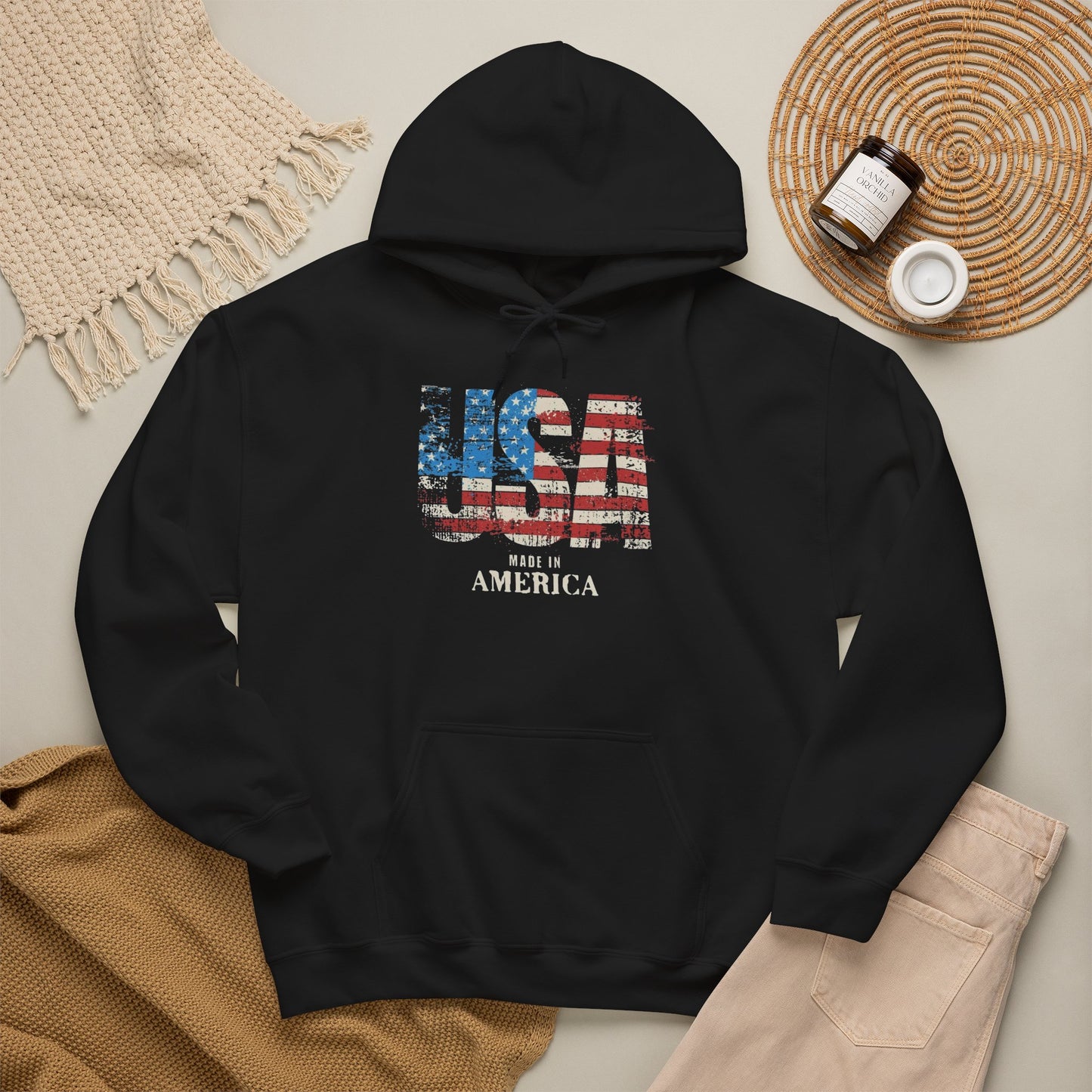 USA Made In America Graphic Hoodie Men's Heavy Blend™ Hooded Sweatshirt