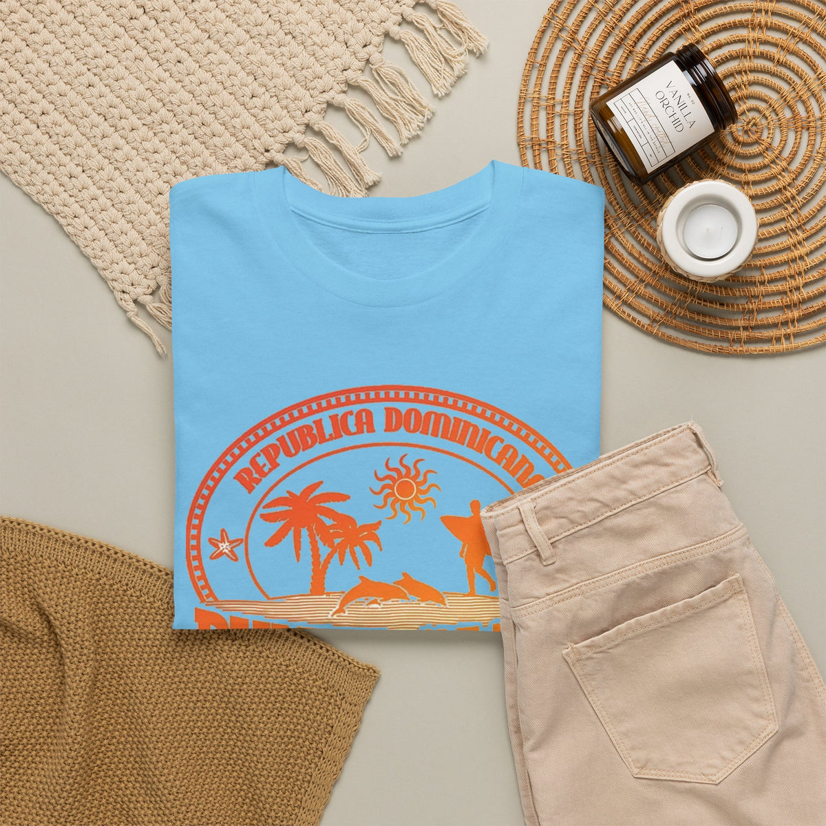 Punta Cana Graphic T Shirt Men's Dominican Republic Heavy Cotton Tee