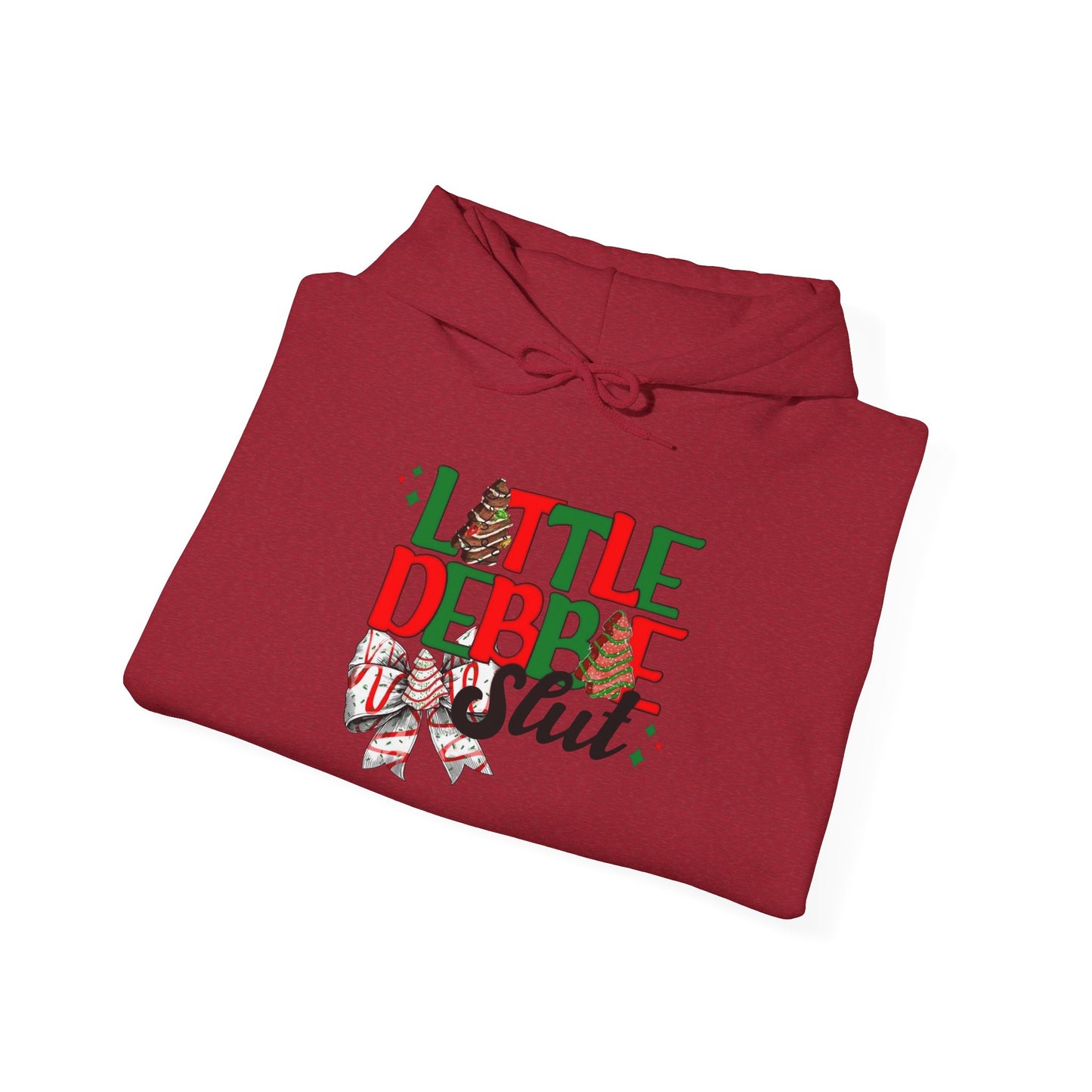 Little Debbie Slut Funny Christmas Graphic Hoodie Heavy Blend™ Hooded Sweatshirt