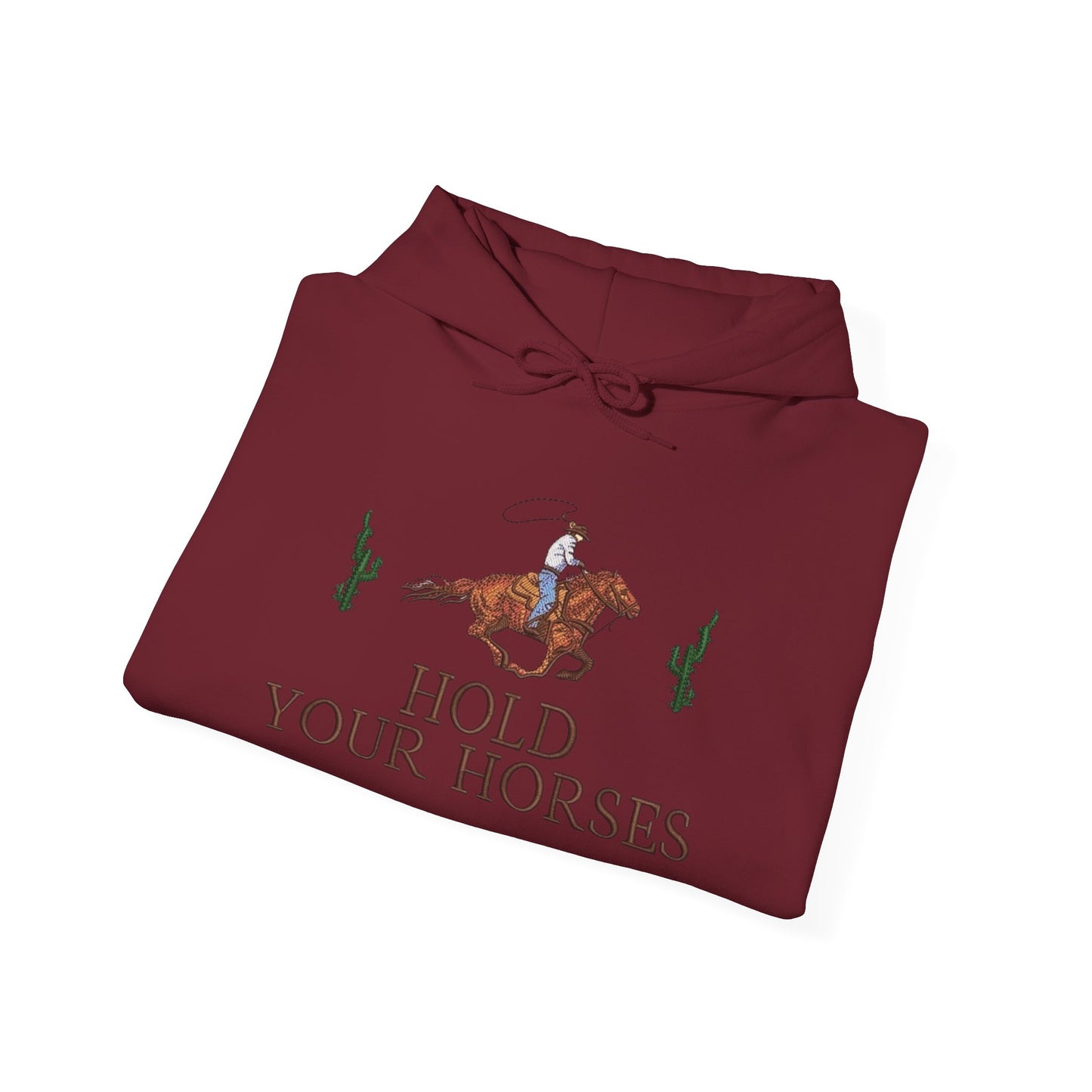 Hold Your Horses Graphic Hoodie Heavy Blend Sweatshirt NEW