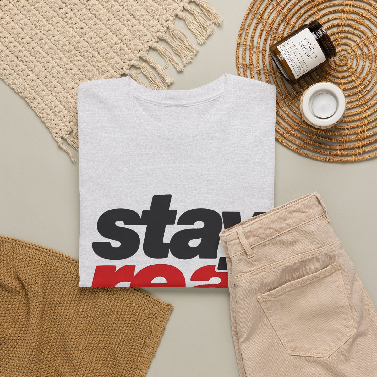 Stay Real Graphic T-Shirt | Inspirational Text Tee Men's Graphic Tee