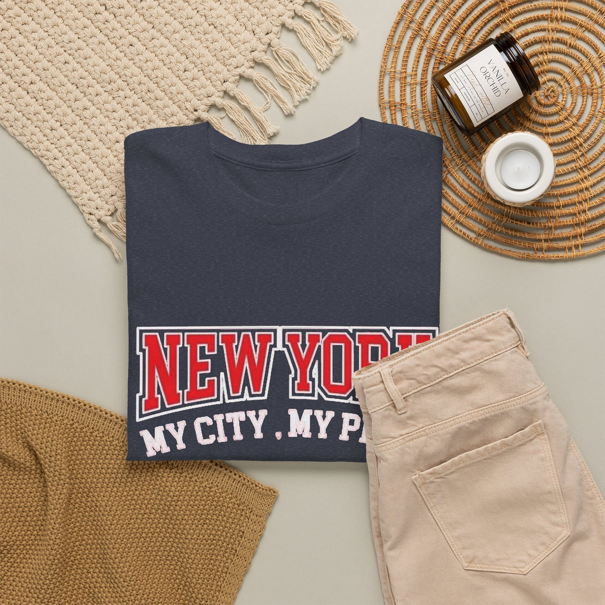 New York City My City My Pride Graphic T Shirt Men's Classic Heavy Cotton Tee