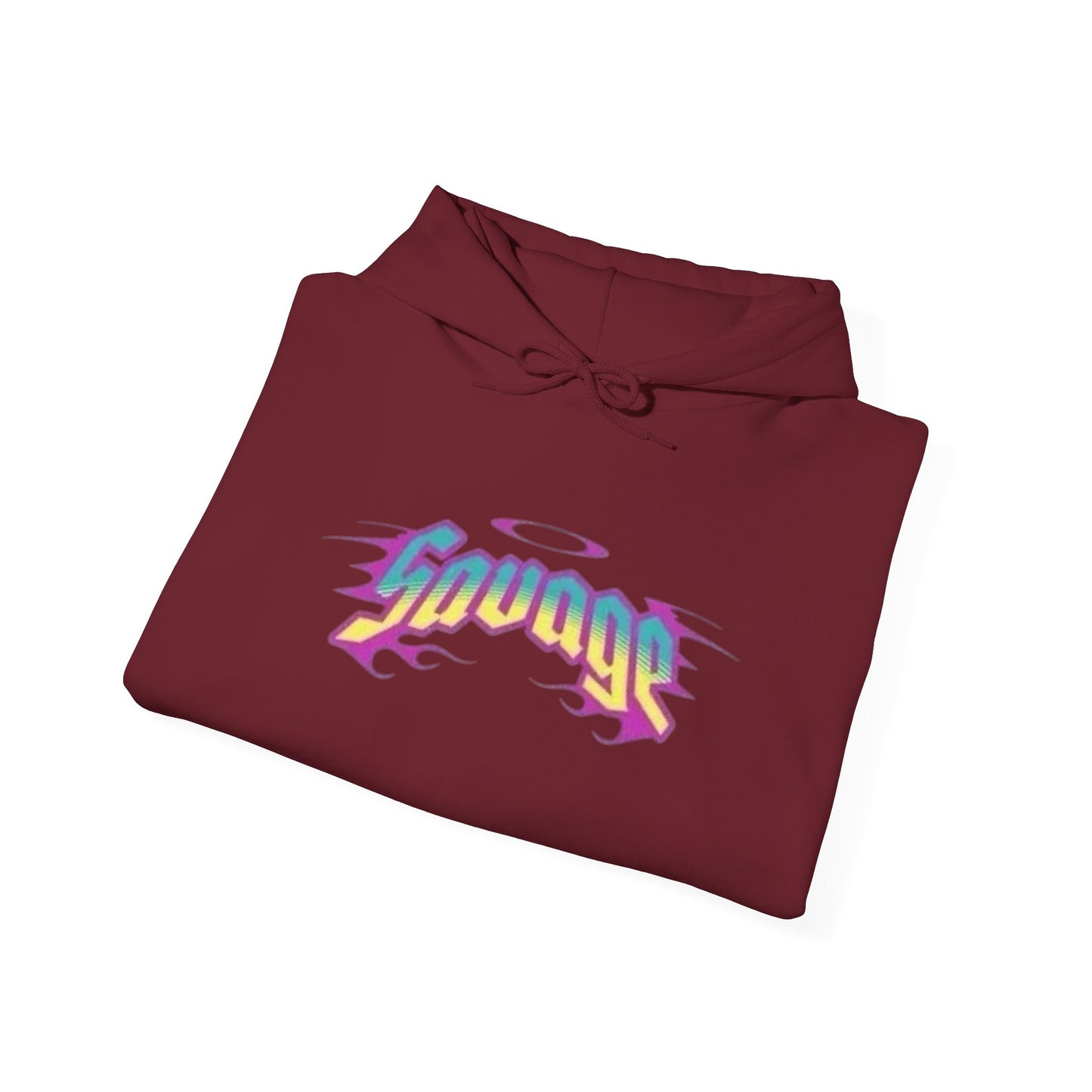 Savage Vintage Logo Graphic Hoodie Unisex Heavy Blend™ Hooded Sweatshirt