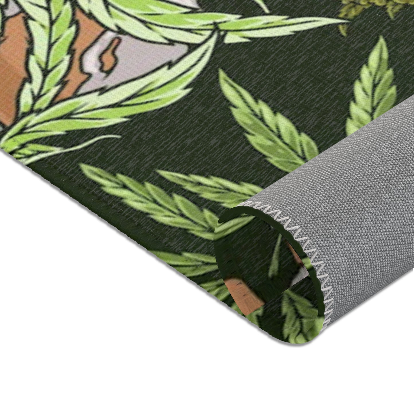 Red Eye Holding Joint Weed Monogram Area Rugs Hype