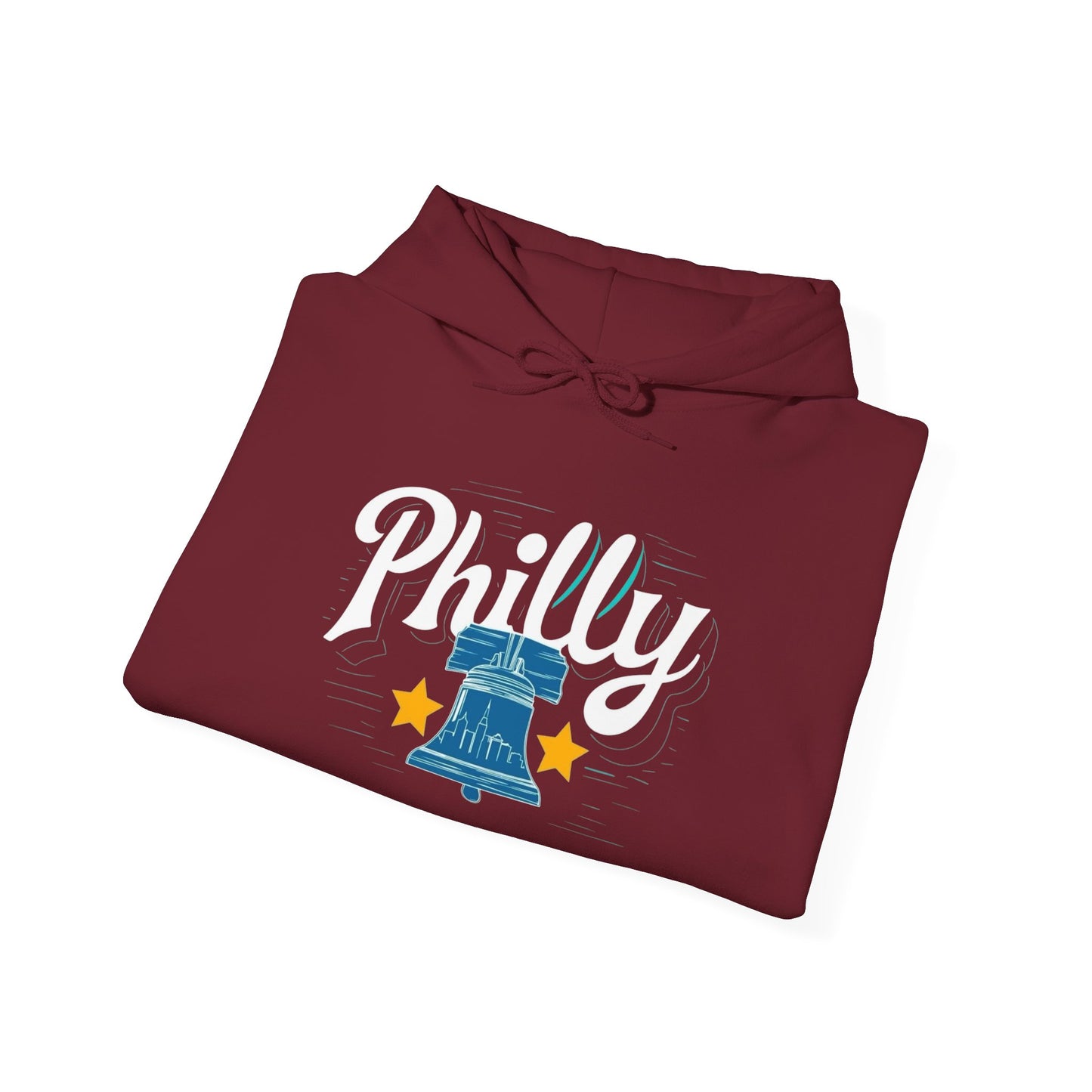 Philly City Retro Graphic Hoodie Unisex Heavy Blend™ Hooded Sweatshirt