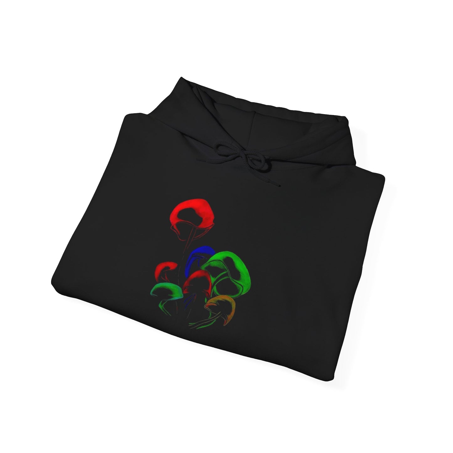 Mushroom Art Graphic Hoodie Unisex Heavy Blend™ Hooded Sweatshirt