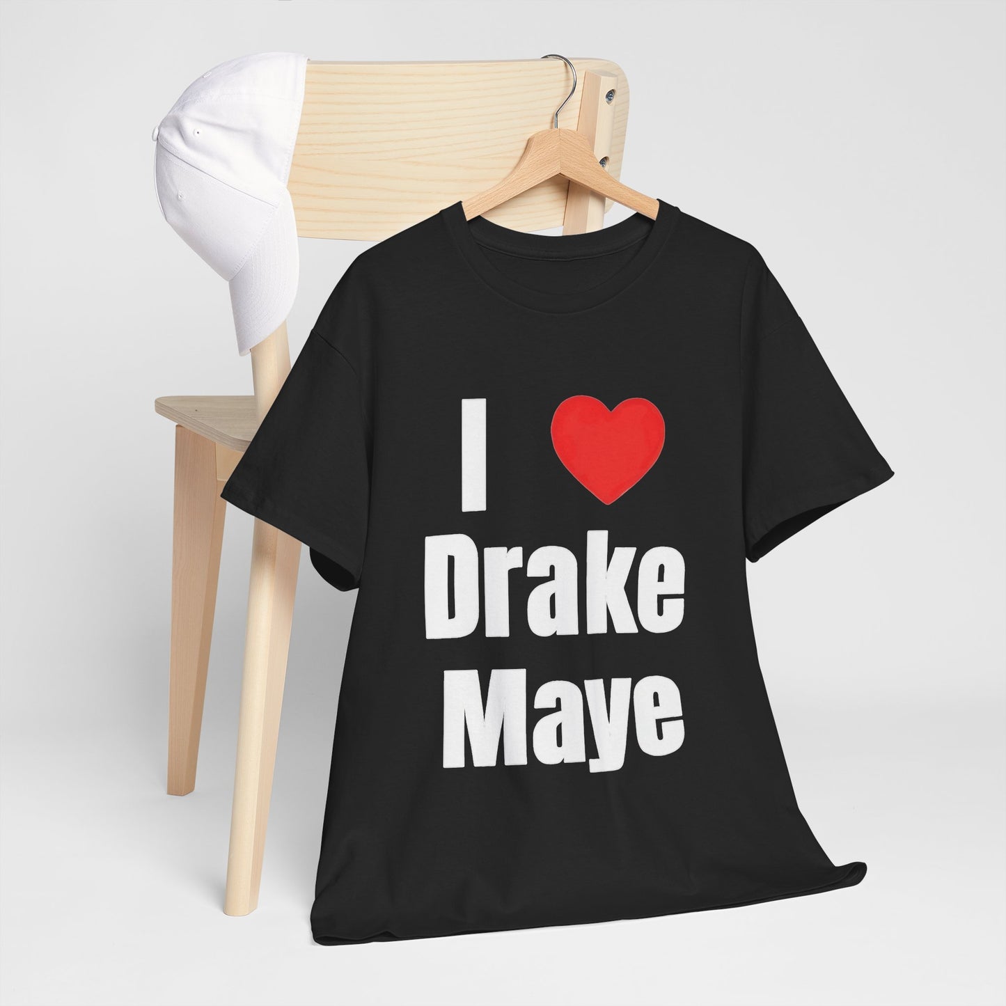 I Love Drake Maye T Shirt New ADULT ALL COLORS Unisex Heavy Cotton Tee FOOTBALL