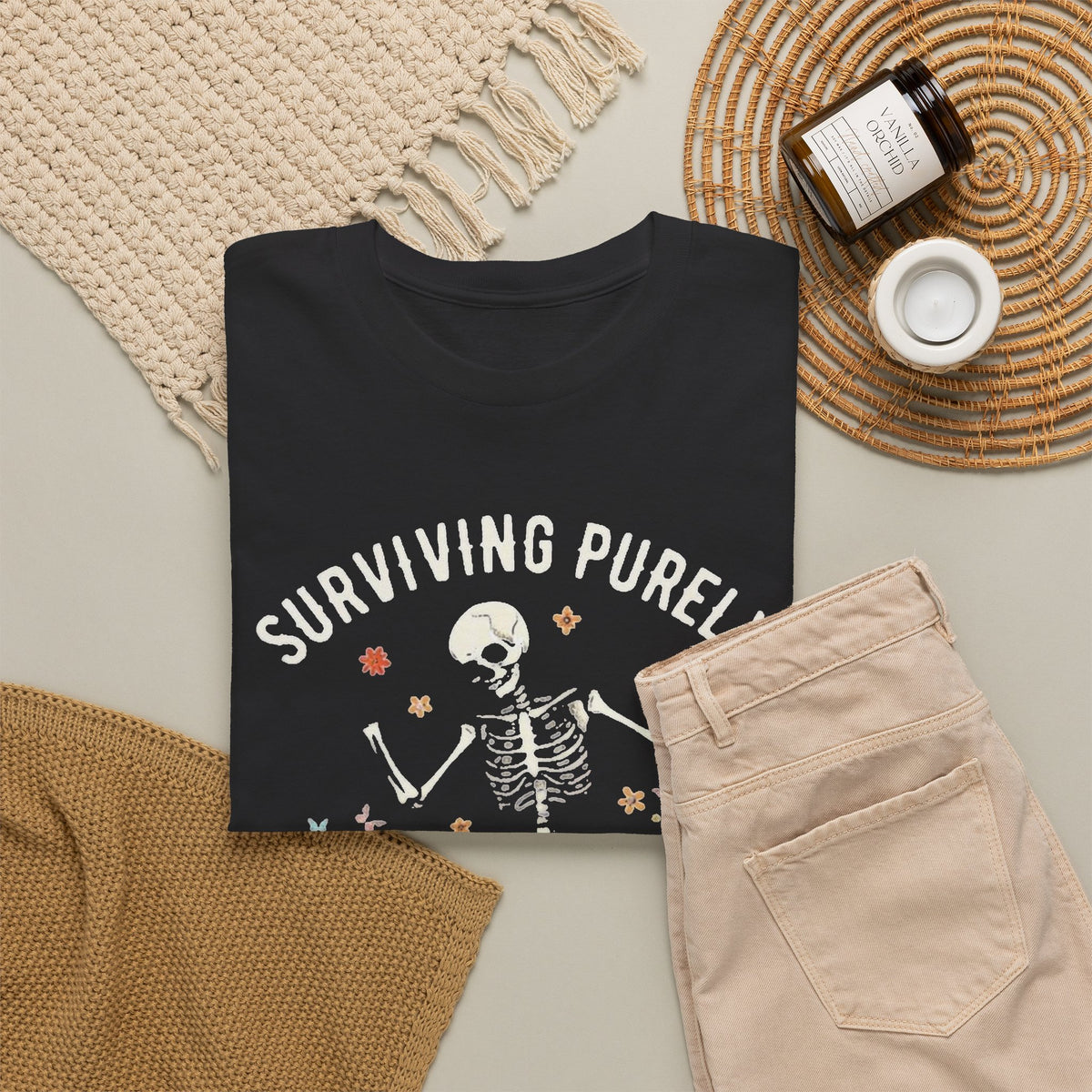 Surviving Out Of Spite Funny Graphic T Shirt Men's Heavy Cotton Tee