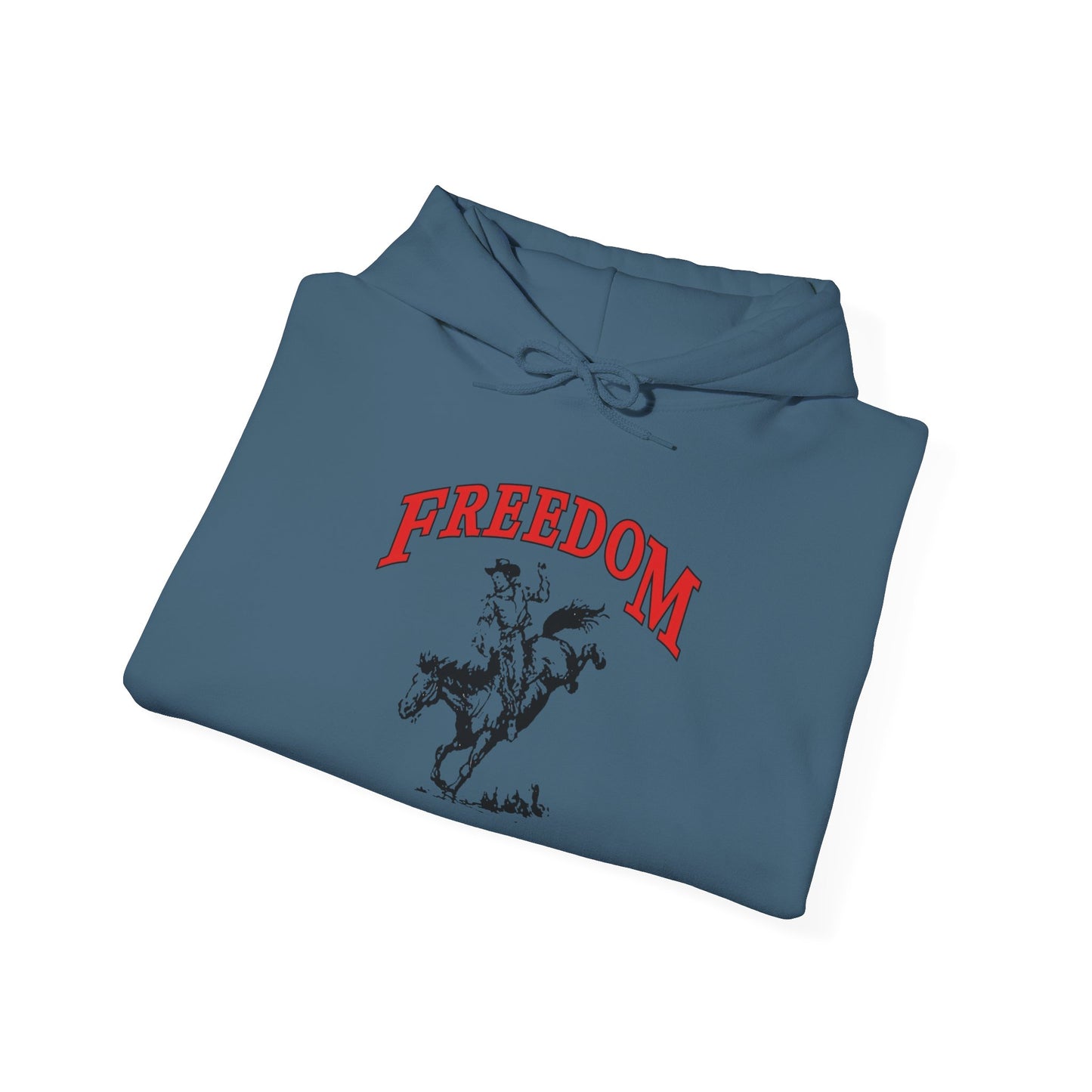 Freedom Horses Graphic Hoodie Unisex Heavy Blend™ Hooded Sweatshirt