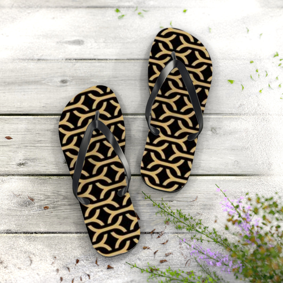 Brown Monogram Flip Flops, Sandals Slides, Summer Footwear, Brand New