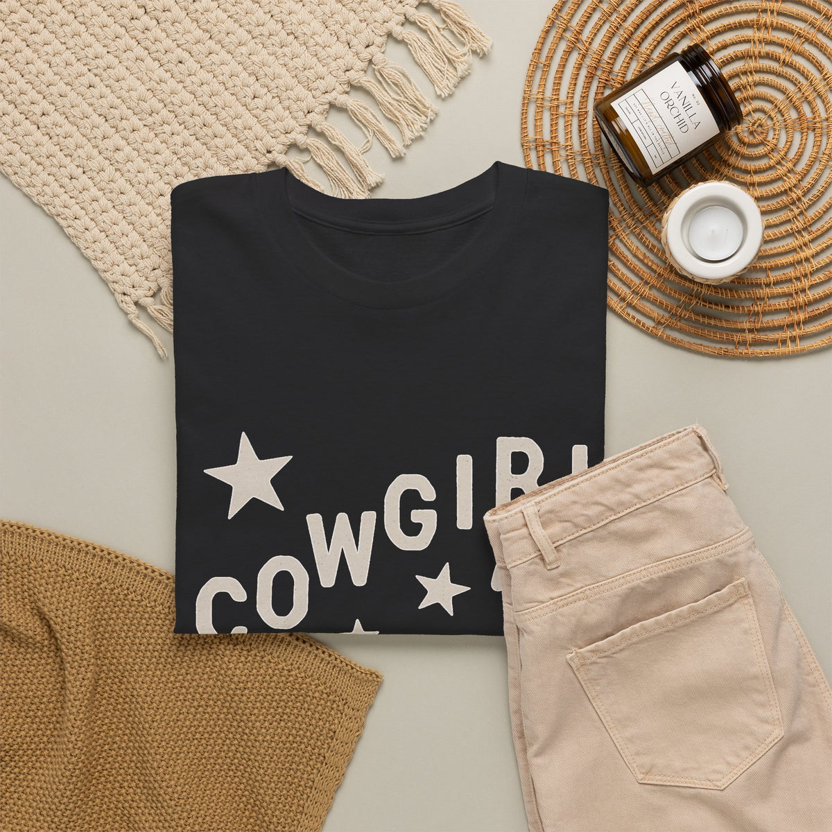 Cowgirl Up Graphic T Shirt Women's Cute Comfy Retro Heavy Cotton Tee