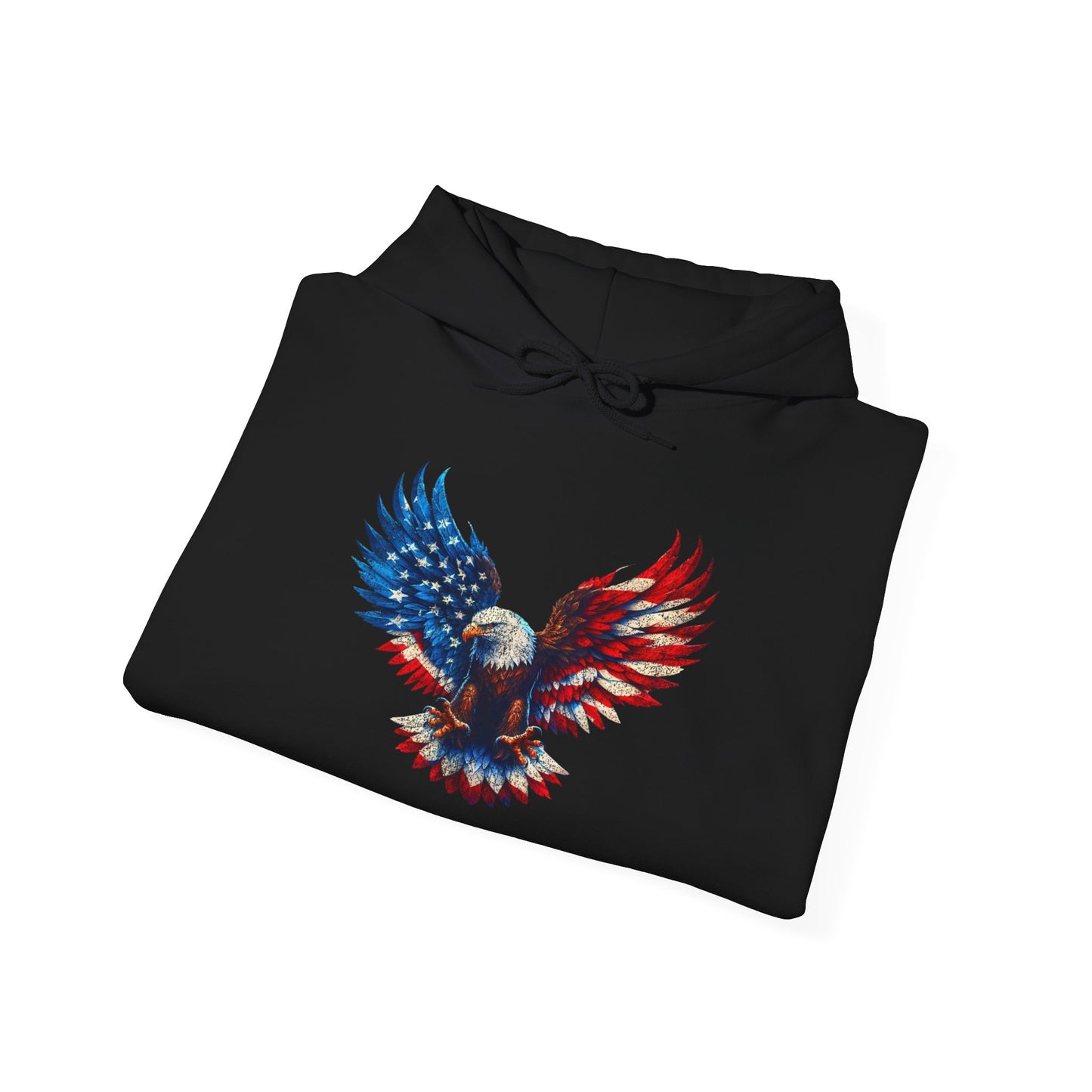 American Flag Bald Eagle Graphic Hoodie NEW ADULT Heavy Blend™ Hooded Sweatshirt