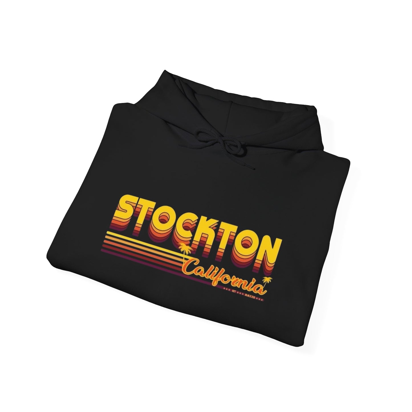 Stockton California Graphic Hoodie Unisex Heavy Blend™ Hooded Sweatshirt