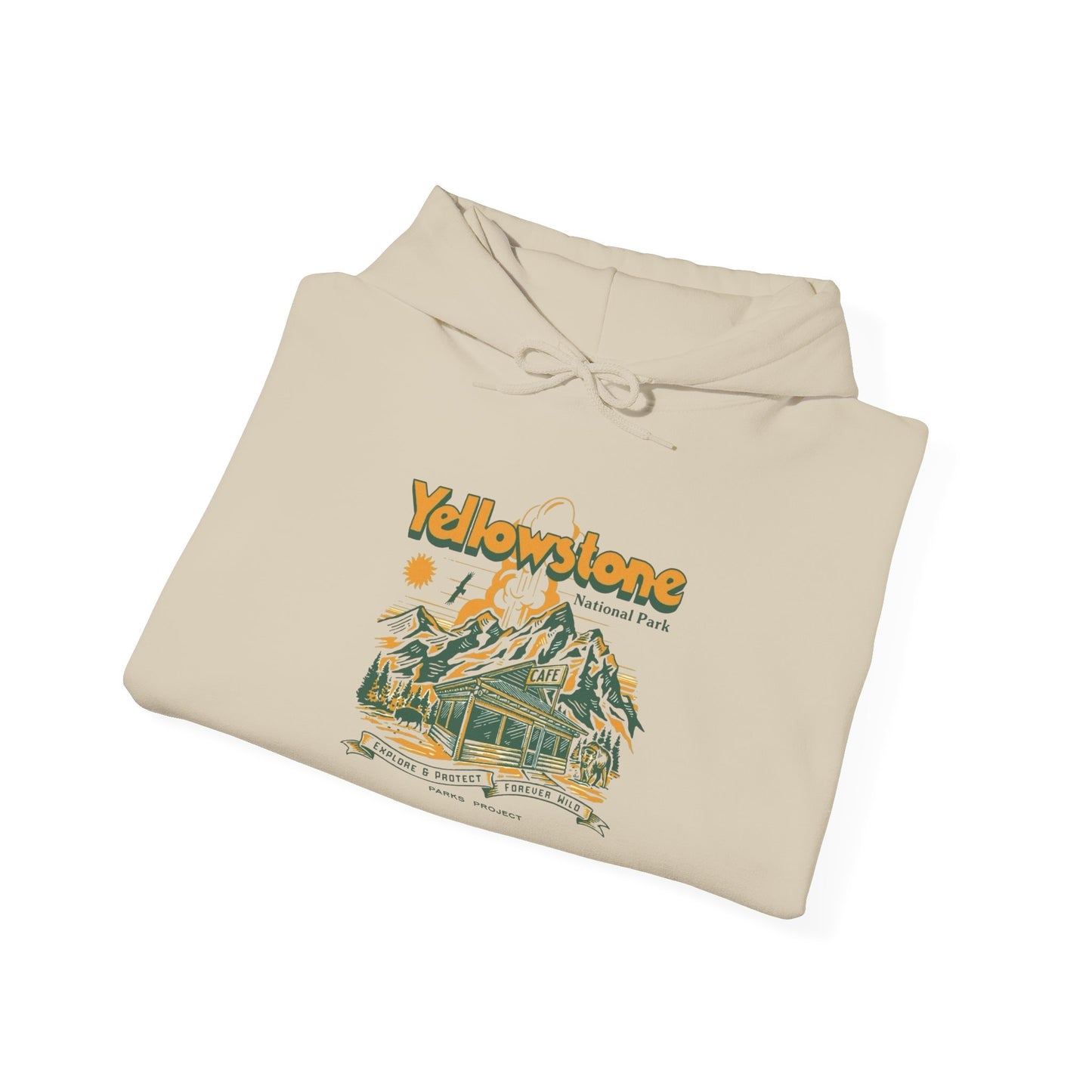 Yellowstone National Park Graphic Hoodie Unisex Heavy Blend™ Hooded Sweatshirt