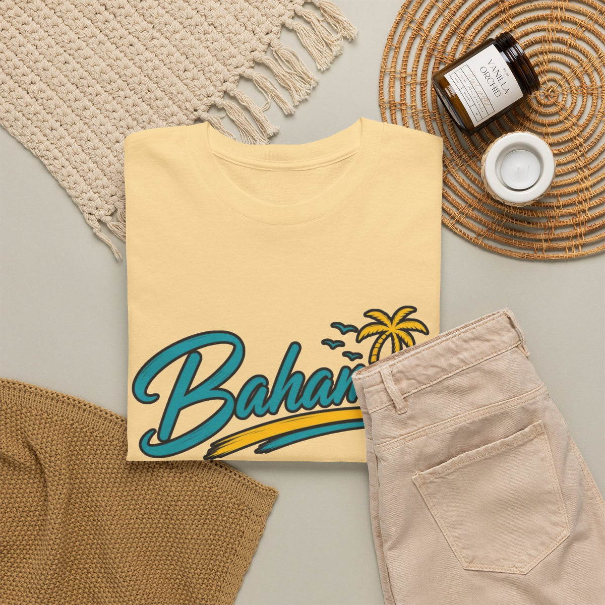 Bahamas Palm Tree Graphic T-Shirt Men's Graphic Tee