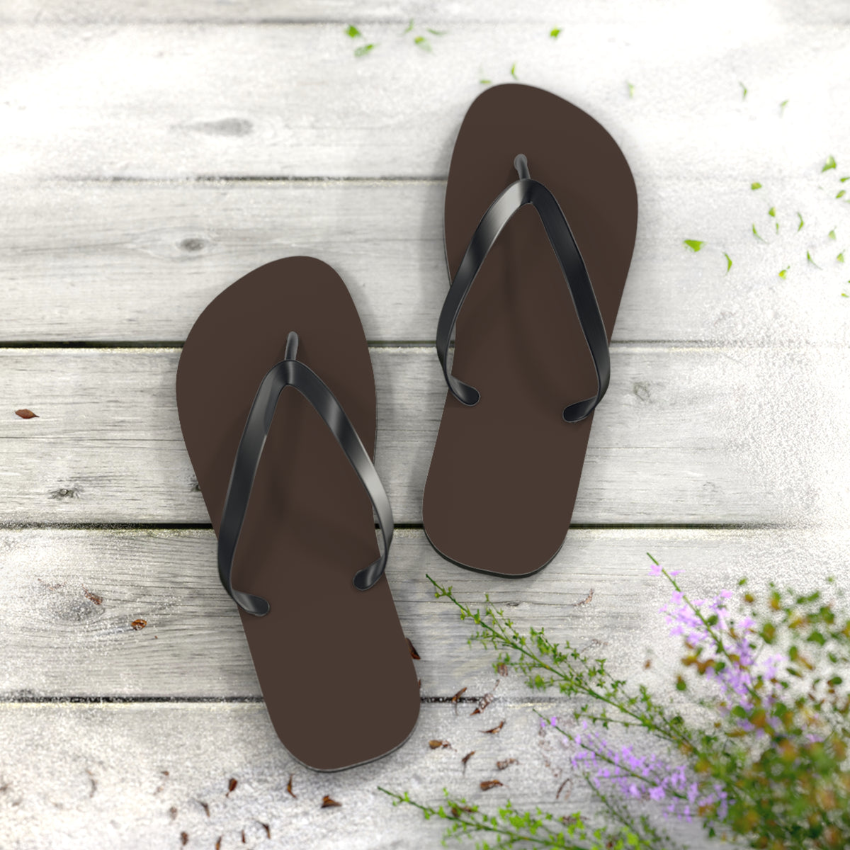 Dark Brown neutral Flip Flops, Sandals Slides, Summer Footwear, Brand New