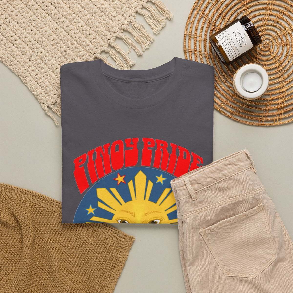 Pinoy Pride Graphic T Shirt Men's Classic Filipino Heavy Cotton Tee