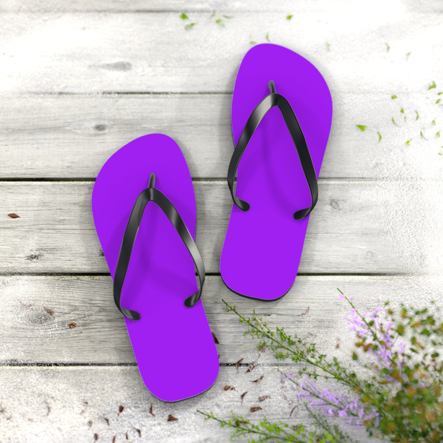 Neon Purple Flip Flops, Sandals Slides, Summer Footwear, Brand New