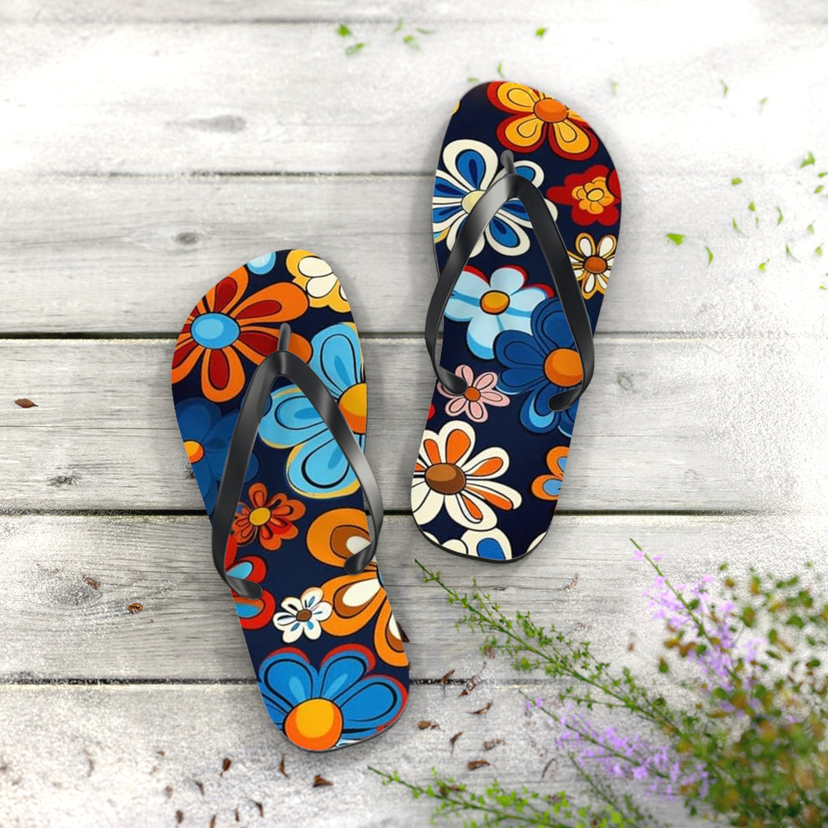 Waves And Sun Sandals Summer Flip Flops Slides BRAND NEW