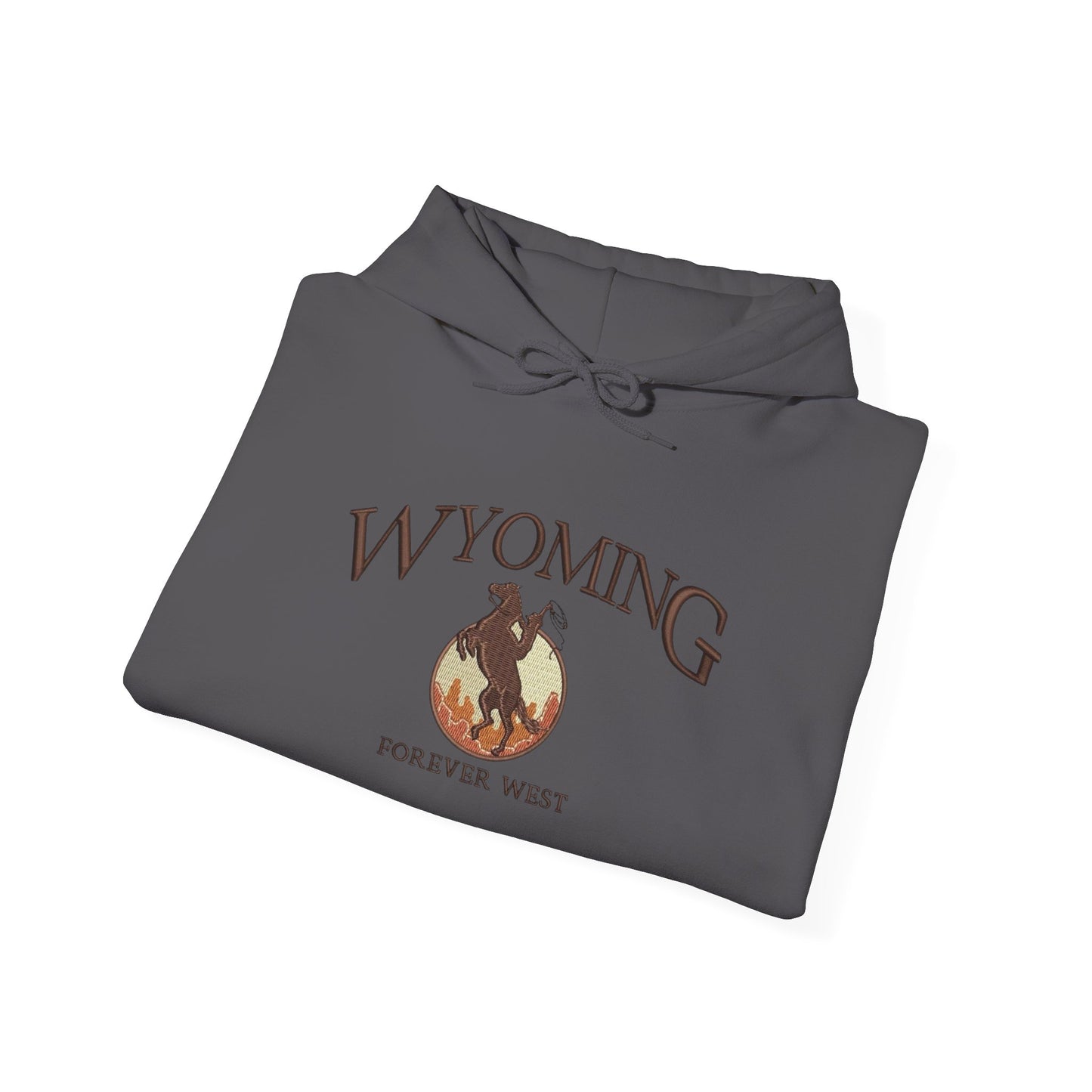 Wyoming Forever West Graphic Hoodie Heavy Blend Sweatshirt NEW