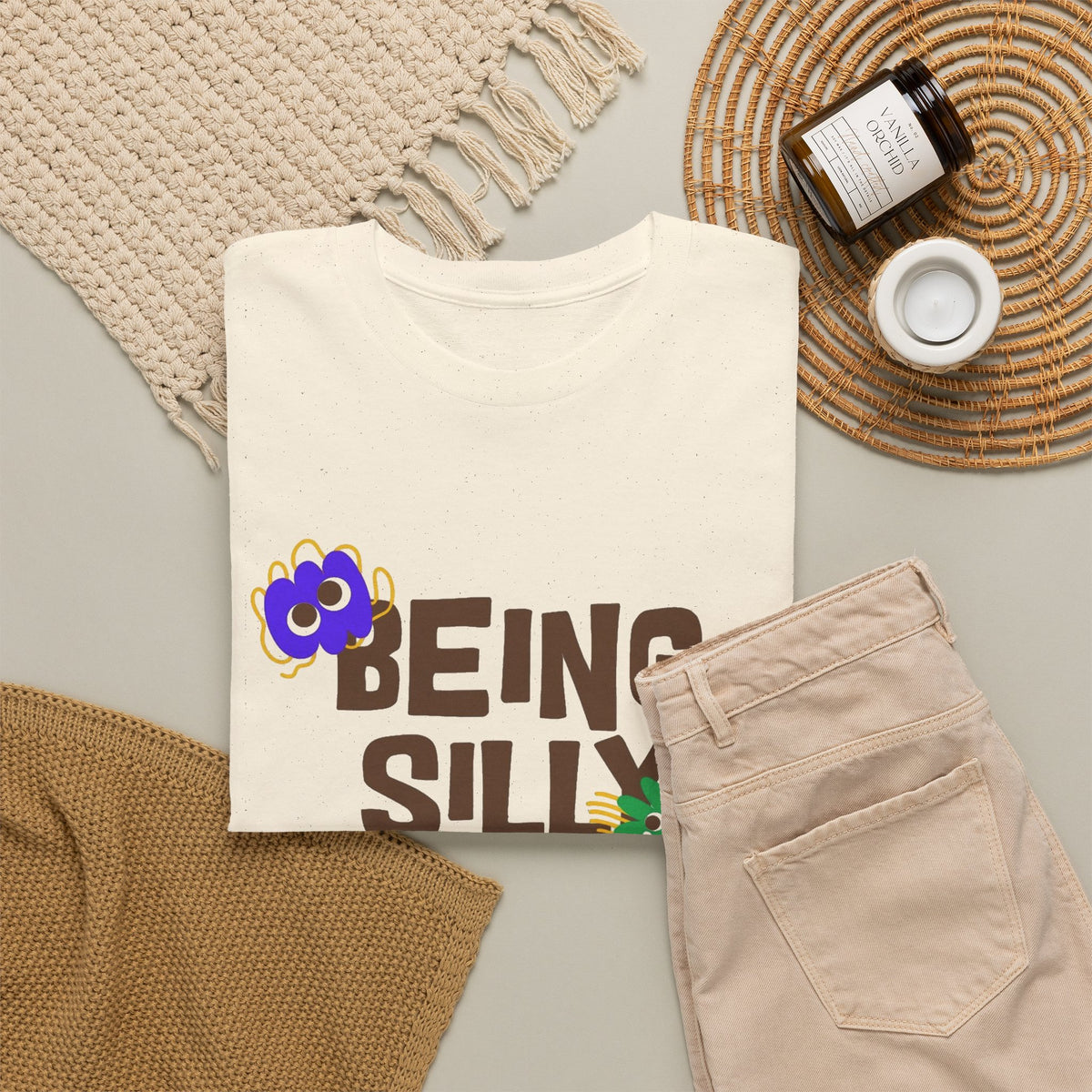 Being Silly Is Serious Business Graphic T Shirt Men's Heavy Cotton Tee