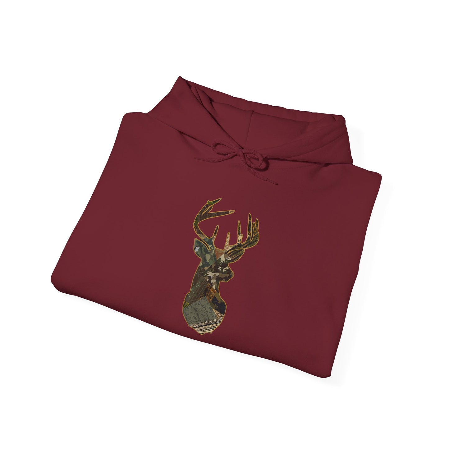 Camo Deer Buck Hunting Outdoors Graphic Hoodie Heavy Blend™ Hooded Sweatshirt