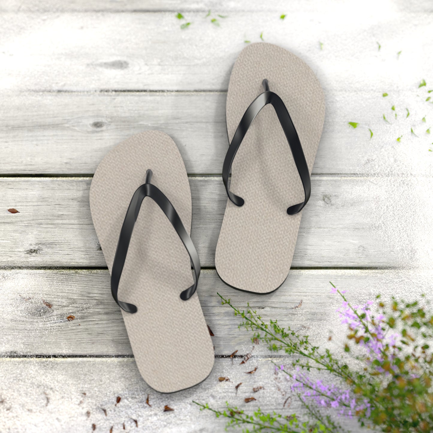 Tan Gray Flip Flops, Sandals Slides, Summer Footwear, Brand New
