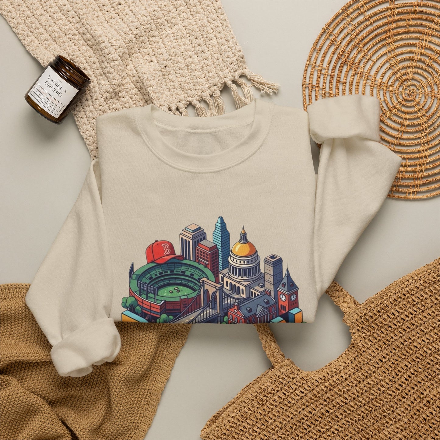 Boston Graphic Sweater NEW Unisex Heavy Blend™ Crewneck Sweatshirt