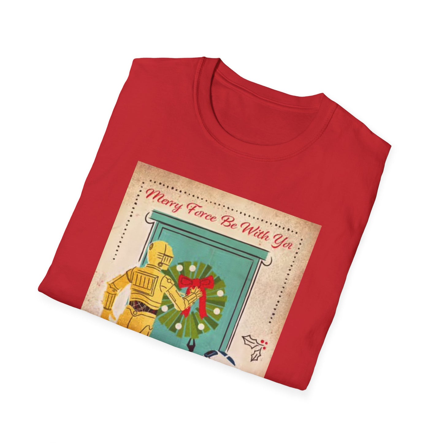 Merry Force Be With You Graphic T Shirt Vintage Star wars Christmas holidays