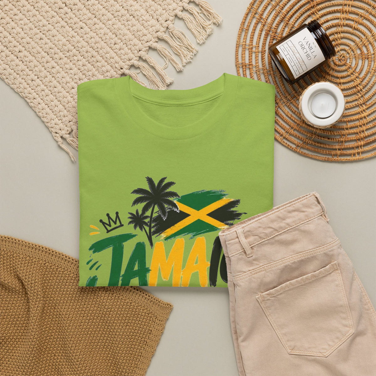 Jamaica Graphic T Shirt Men's Retro Travel Islands Heavy Cotton Tee
