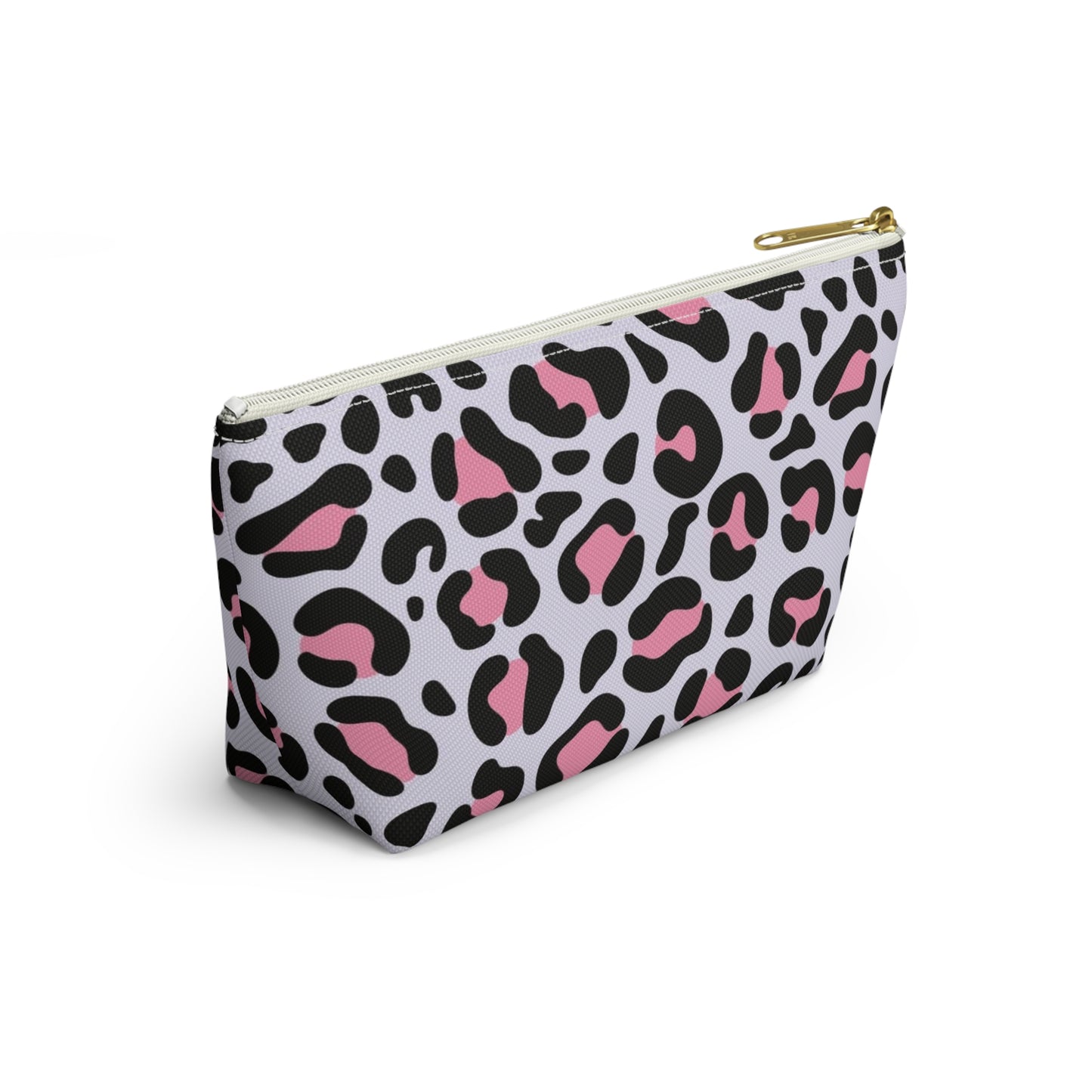 Travel Bag Multi Color Pink Leppard Print Accessory Pouch w T-bottom