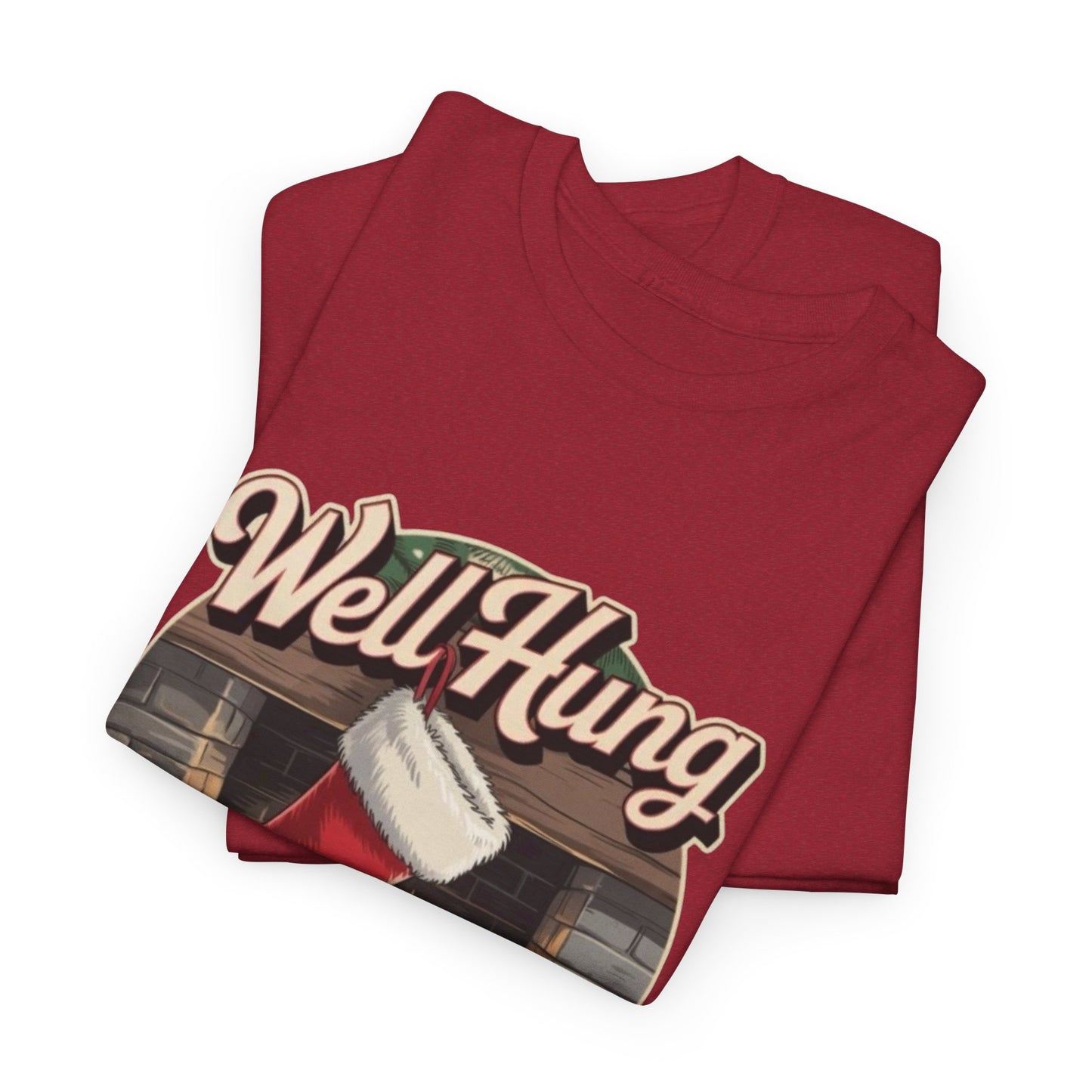 Well Hung Christmas Sex Jokes Funny Graphic T Shirt Cotton Tee NEW ADULT UNISEX