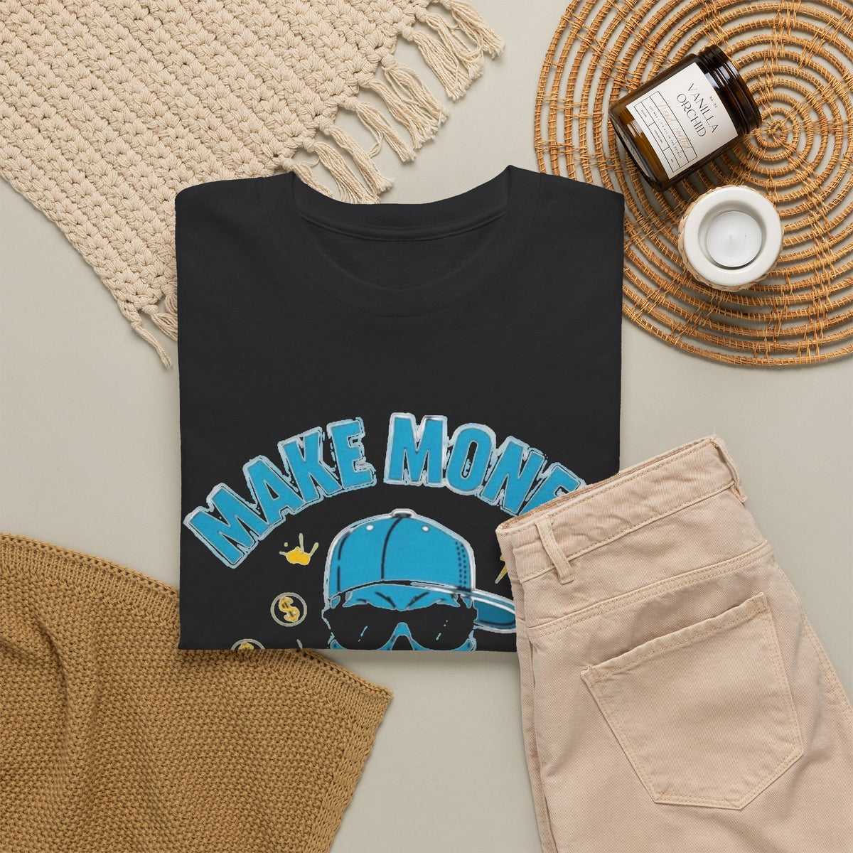 Make Money Not Friends Graphic T Shirt Men's Heavy Cotton Tee