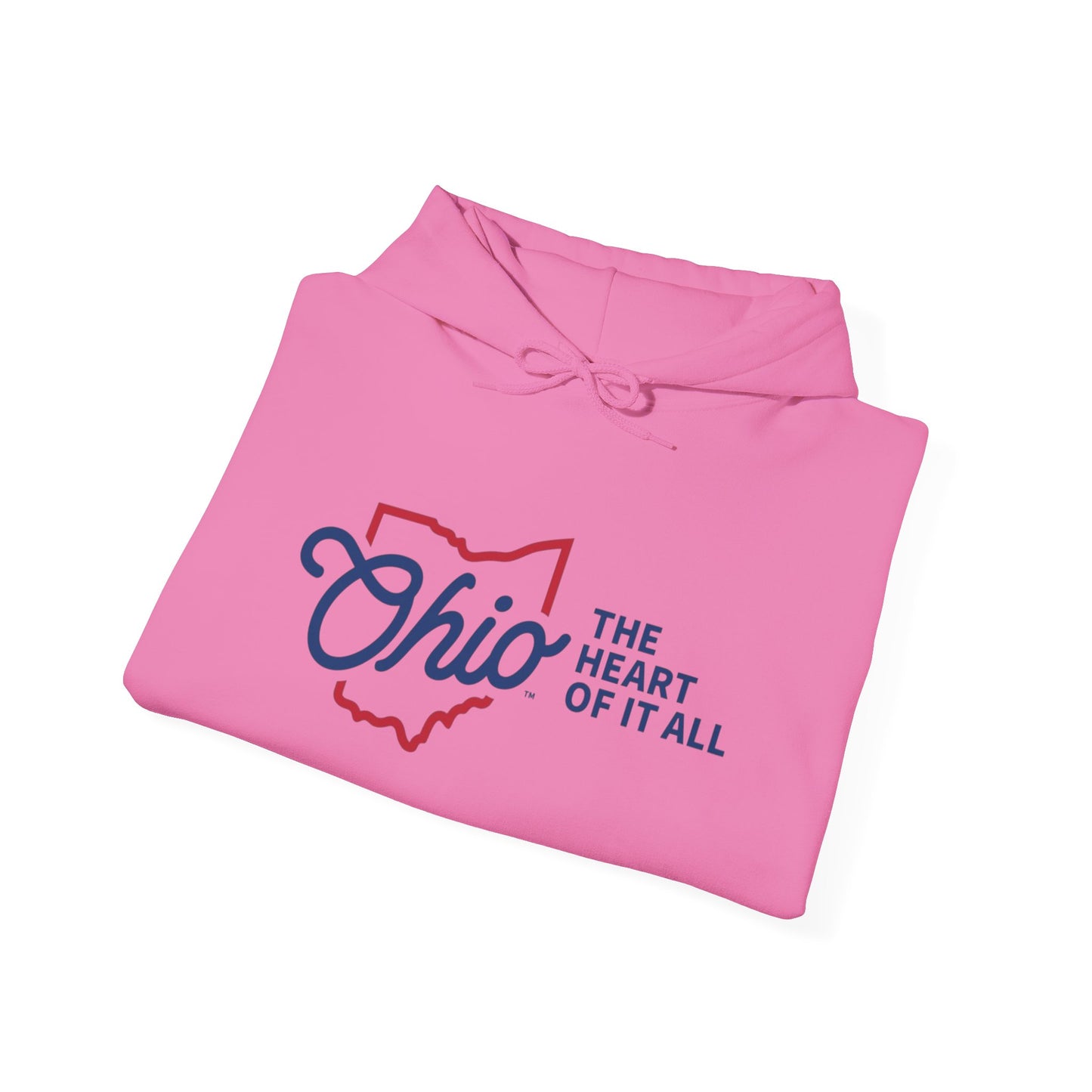 Ohio The Heart Of It All Graphic Hoodie Unisex Heavy Blend™ Hooded Sweatshirt