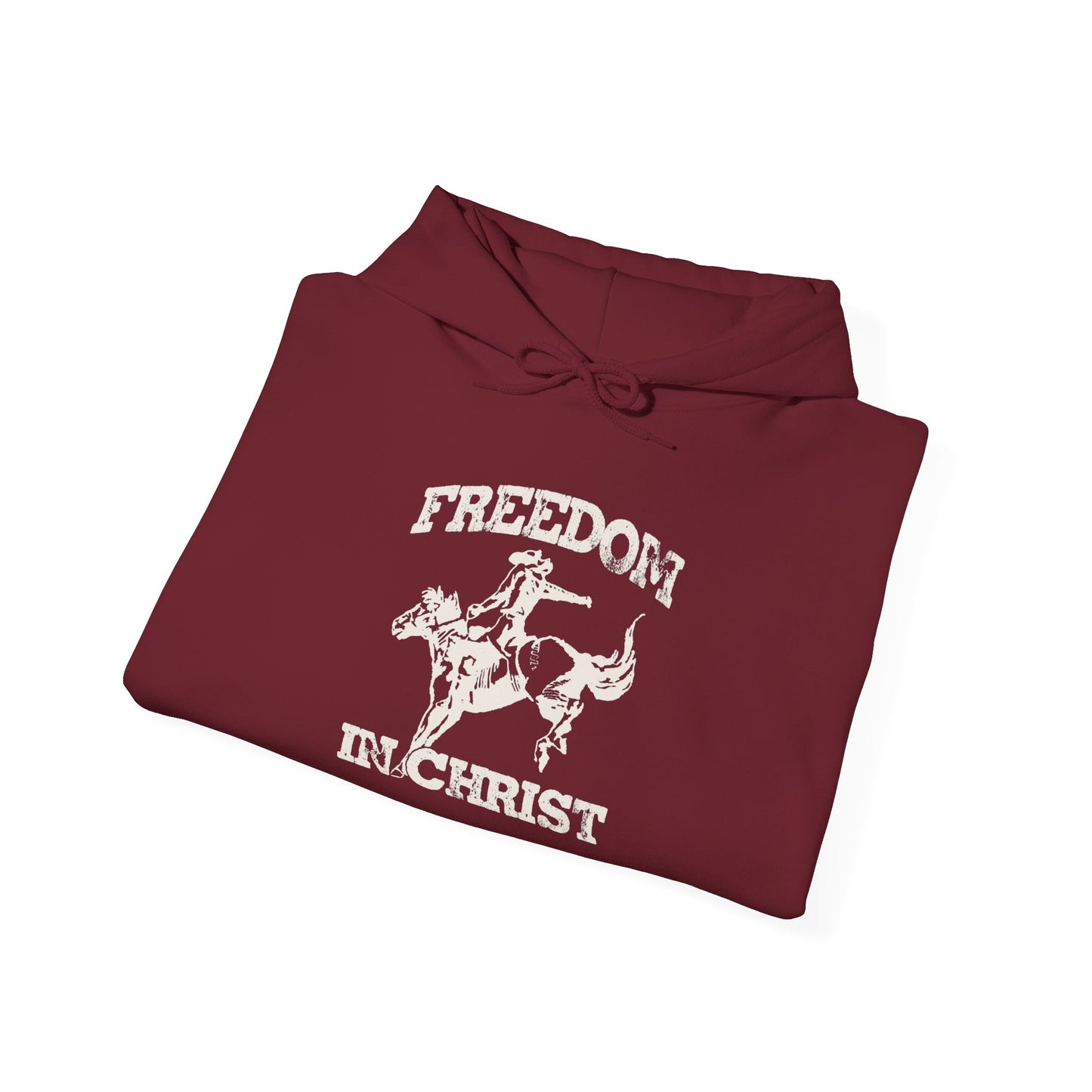 Freedom In Christ Graphic Hoodie Unisex Heavy Blend™ Hooded Sweatshirt