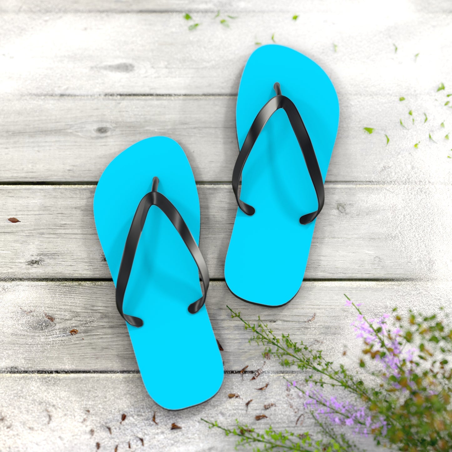 Turquoise Flip Flops, Sandals Slides, Summer Footwear, Brand New
