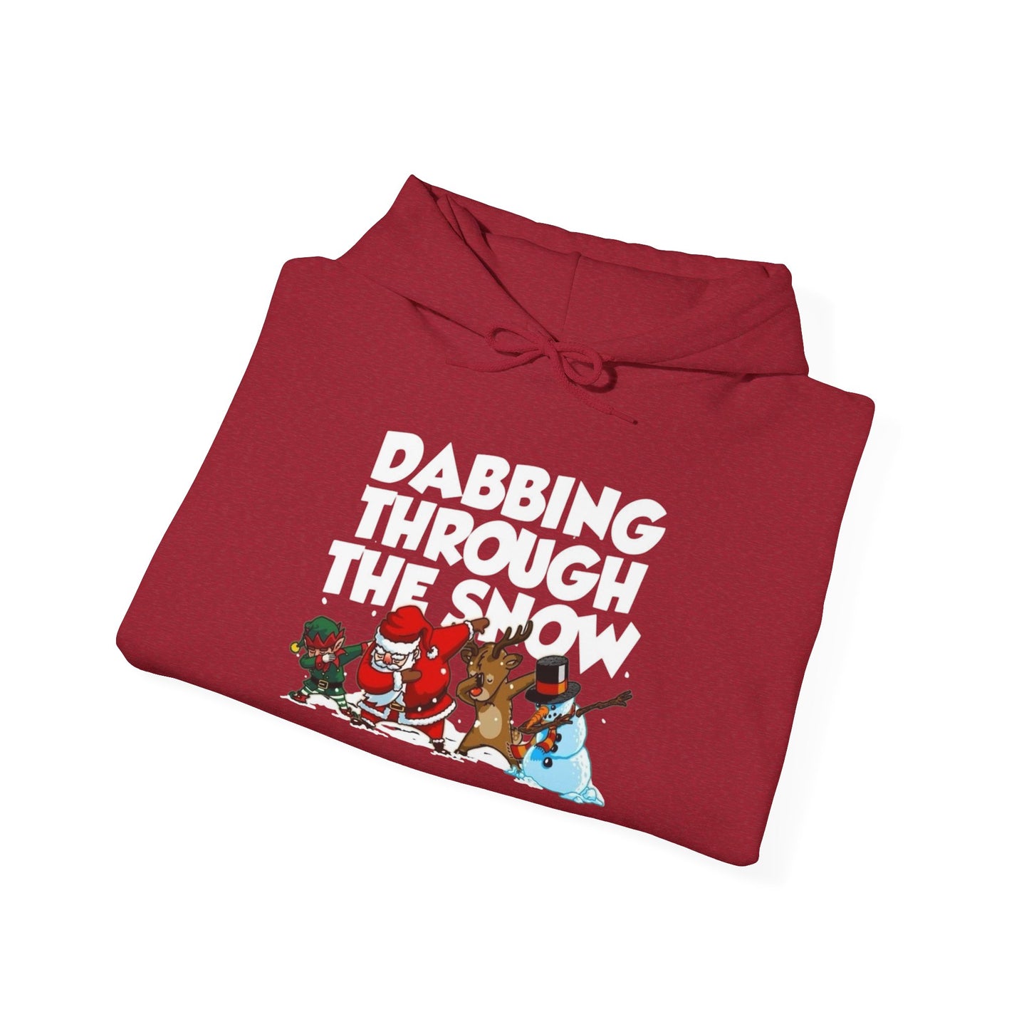 Dabbing Through The Snow Christmas Graphic Hoodie Heavy Blend™ Hooded Sweatshirt