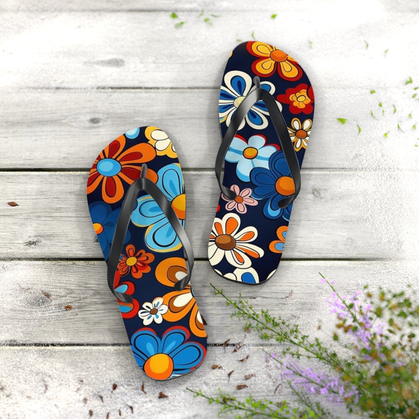 Waves And Sun Sandals Summer Flip Flops Slides BRAND NEW
