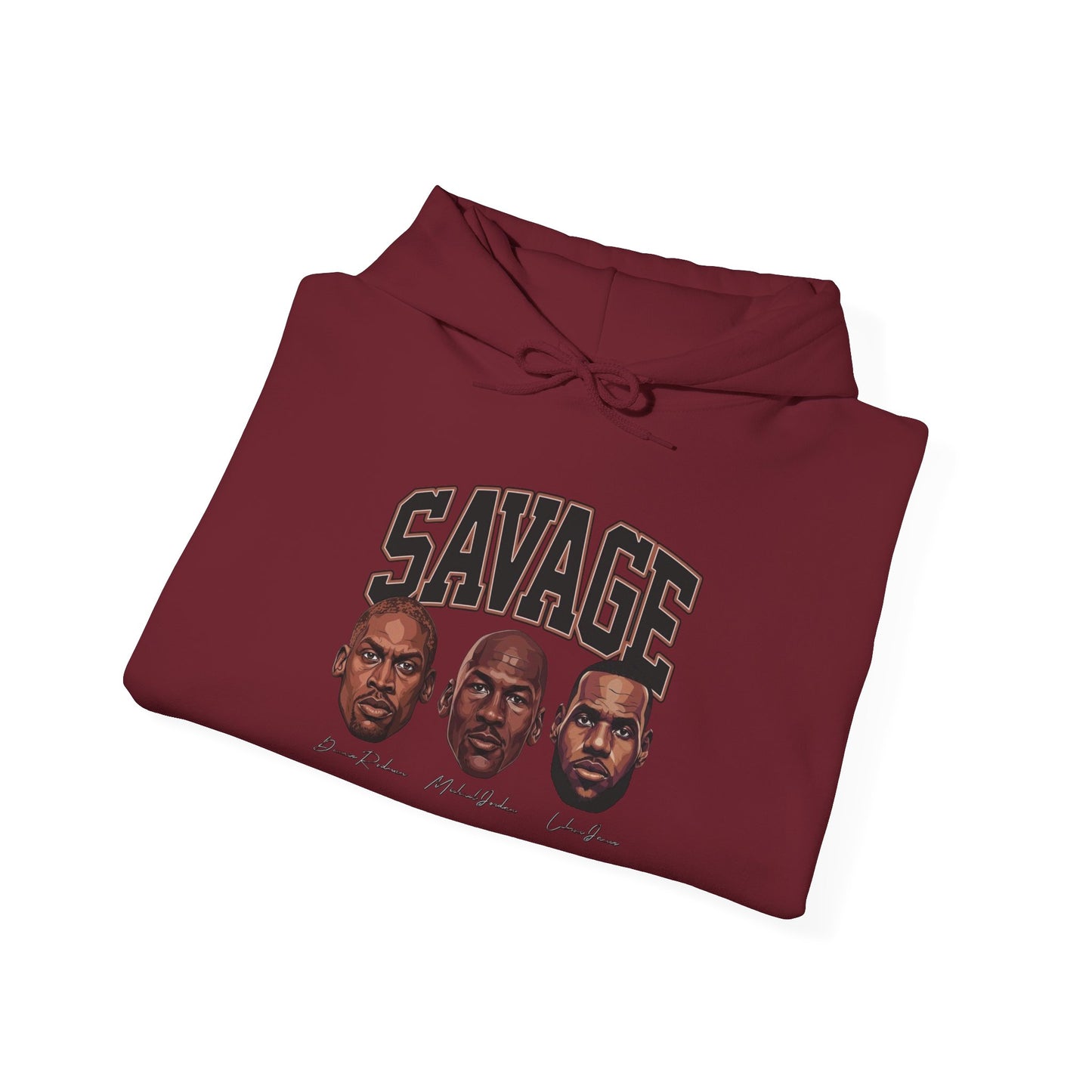 Savage Basketball Retro Graphic Hoodie Unisex Heavy Blend™ Hooded Sweatshirt