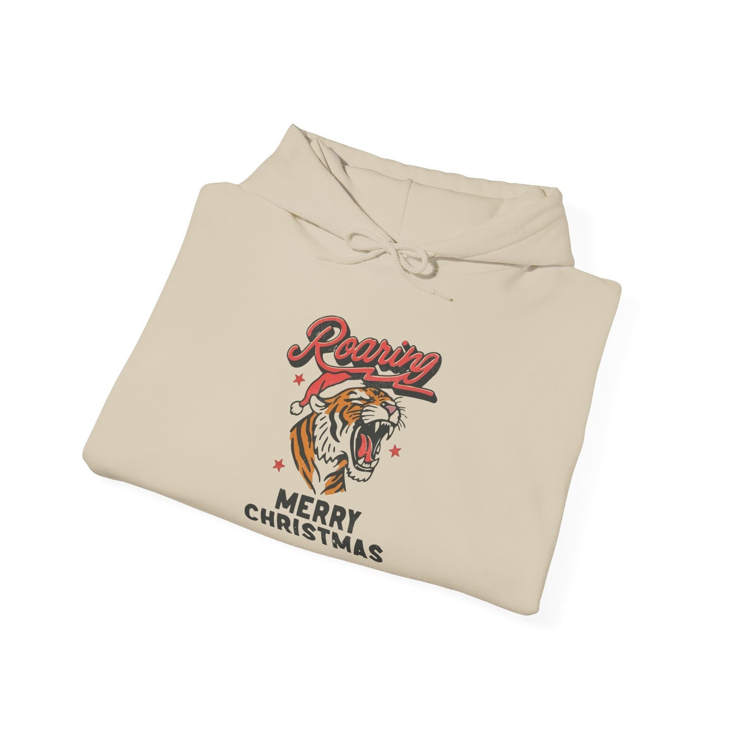 Roaring Merry Christmas Graphic Hoodie Unisex Heavy Blend™ Hooded Sweatshirt